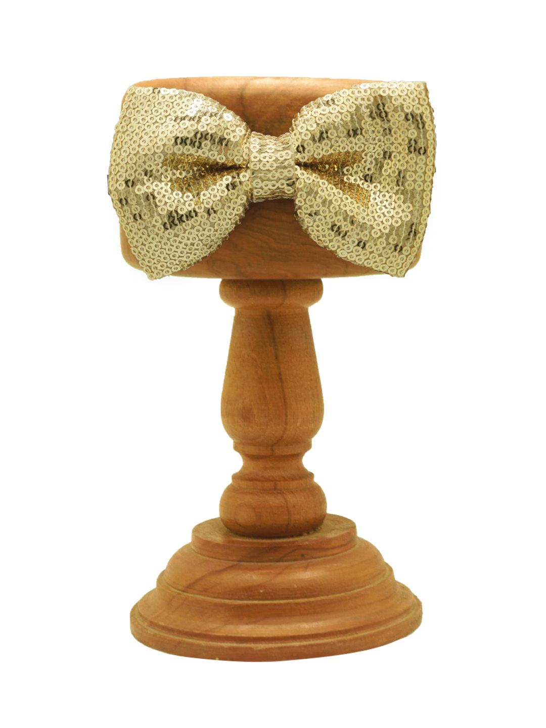 Gold Classic Sequins Pre-Tied Bow Tie for Men