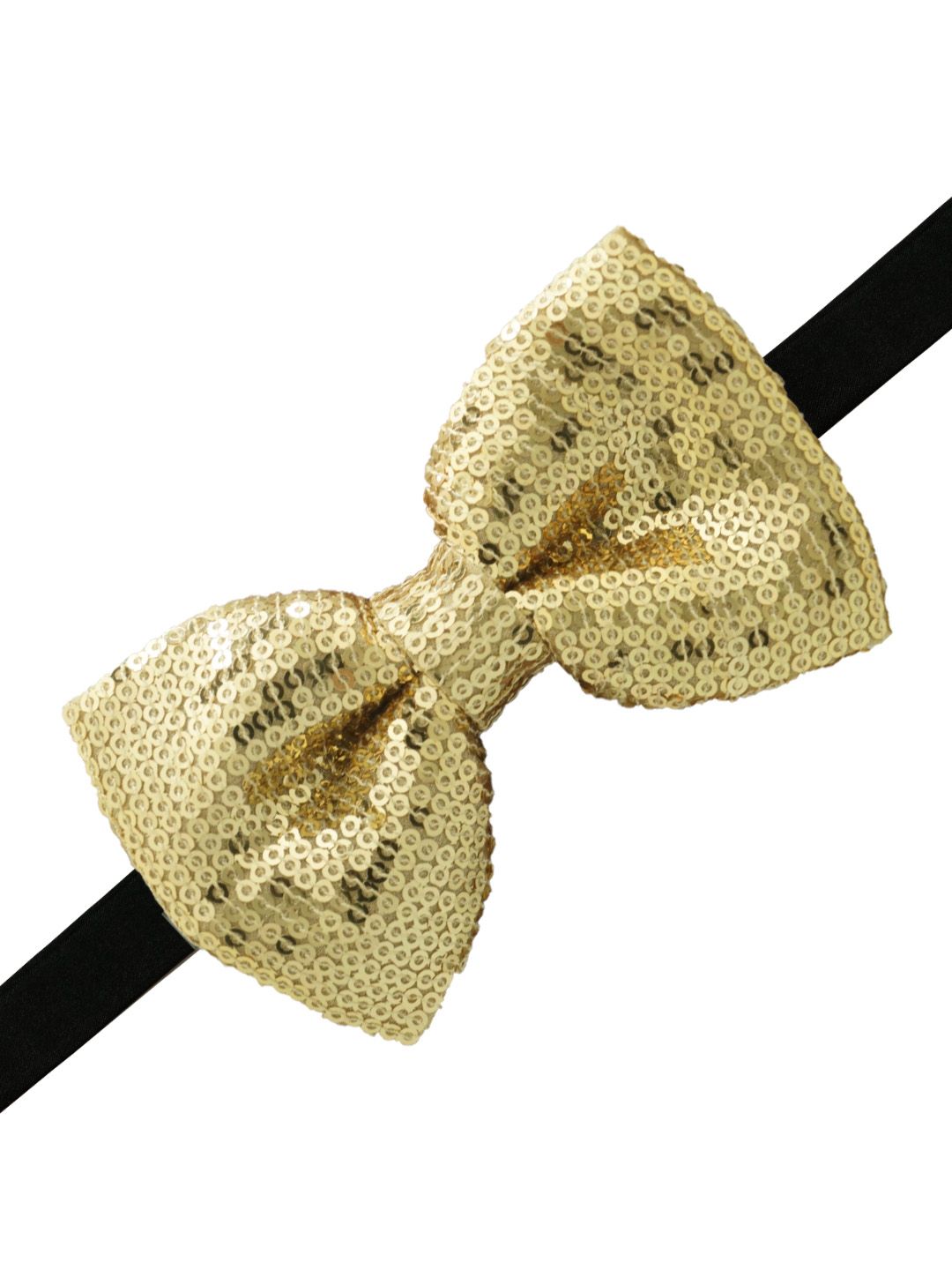 Gold Classic Sequins Pre-Tied Bow Tie for Men