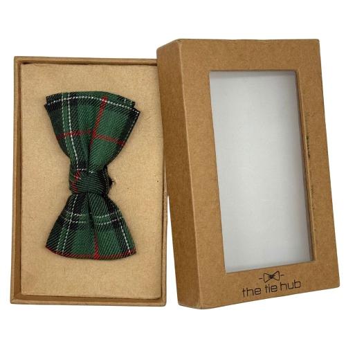 Green Classic Wool Pre-Tied Bow Tie for Men