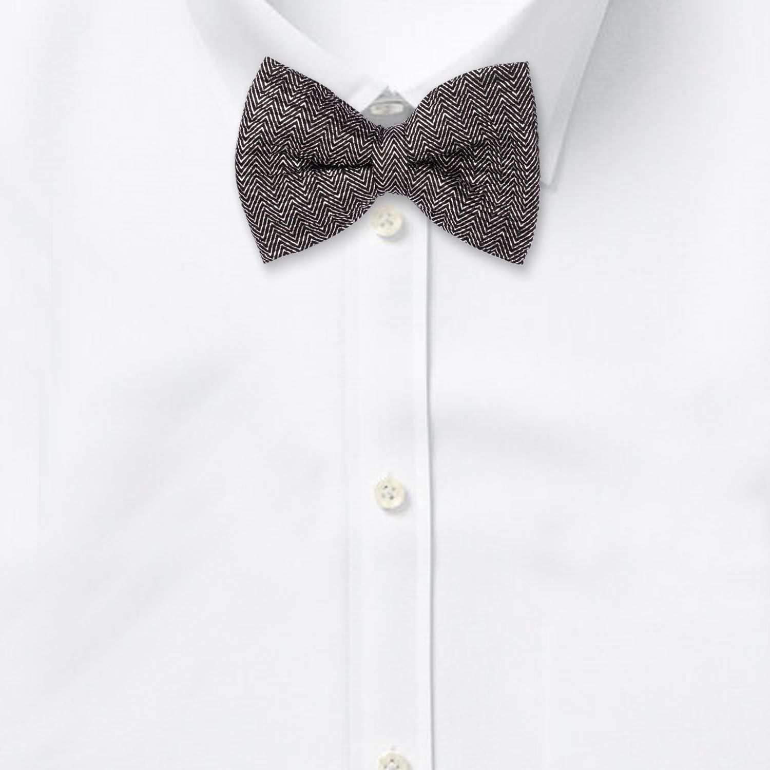 Gray Classic Sequins Pre-Tied Bow Tie for Men