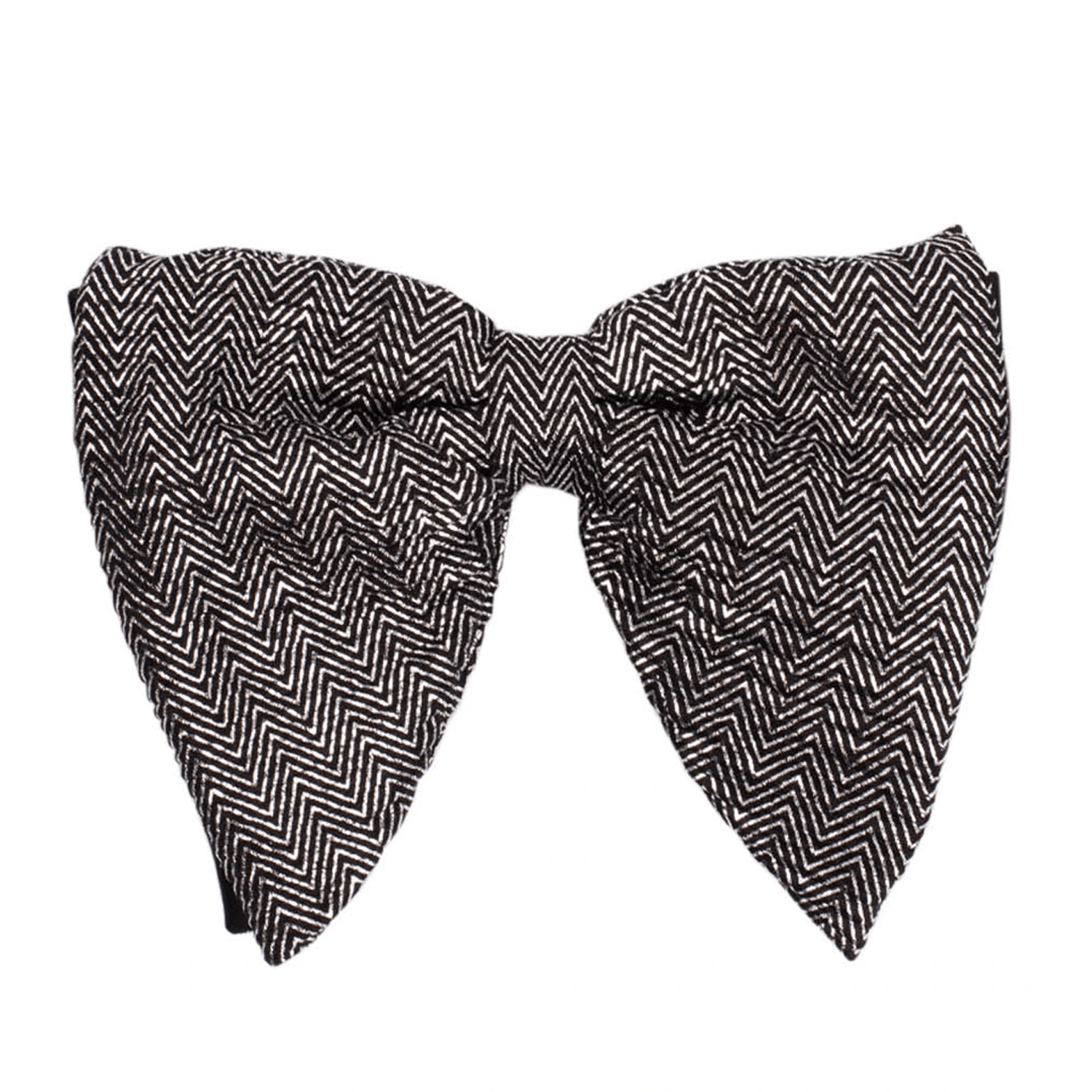 Gray Geometric Sequins Pre-Tied Bow Tie for Men