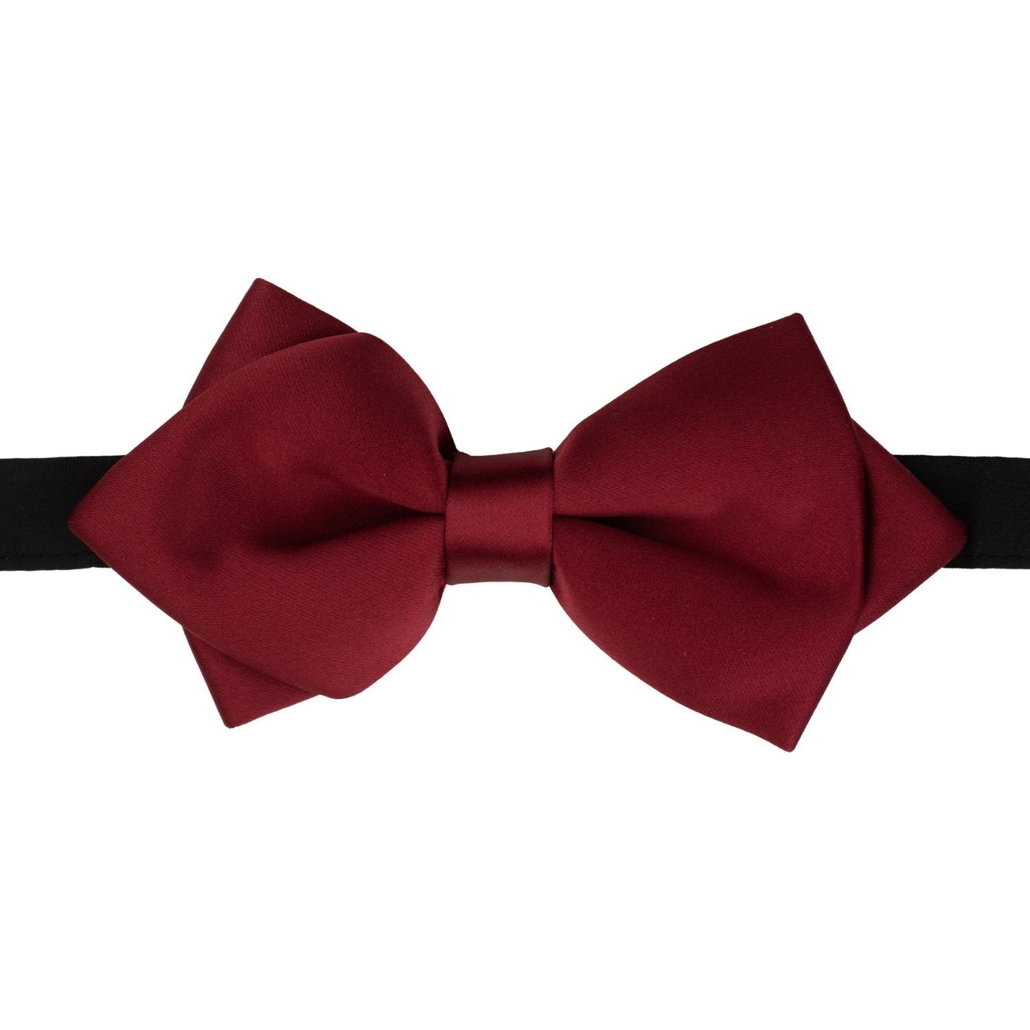 Maroon Diamond Tip Pre-Tied Bow Tie for Men
