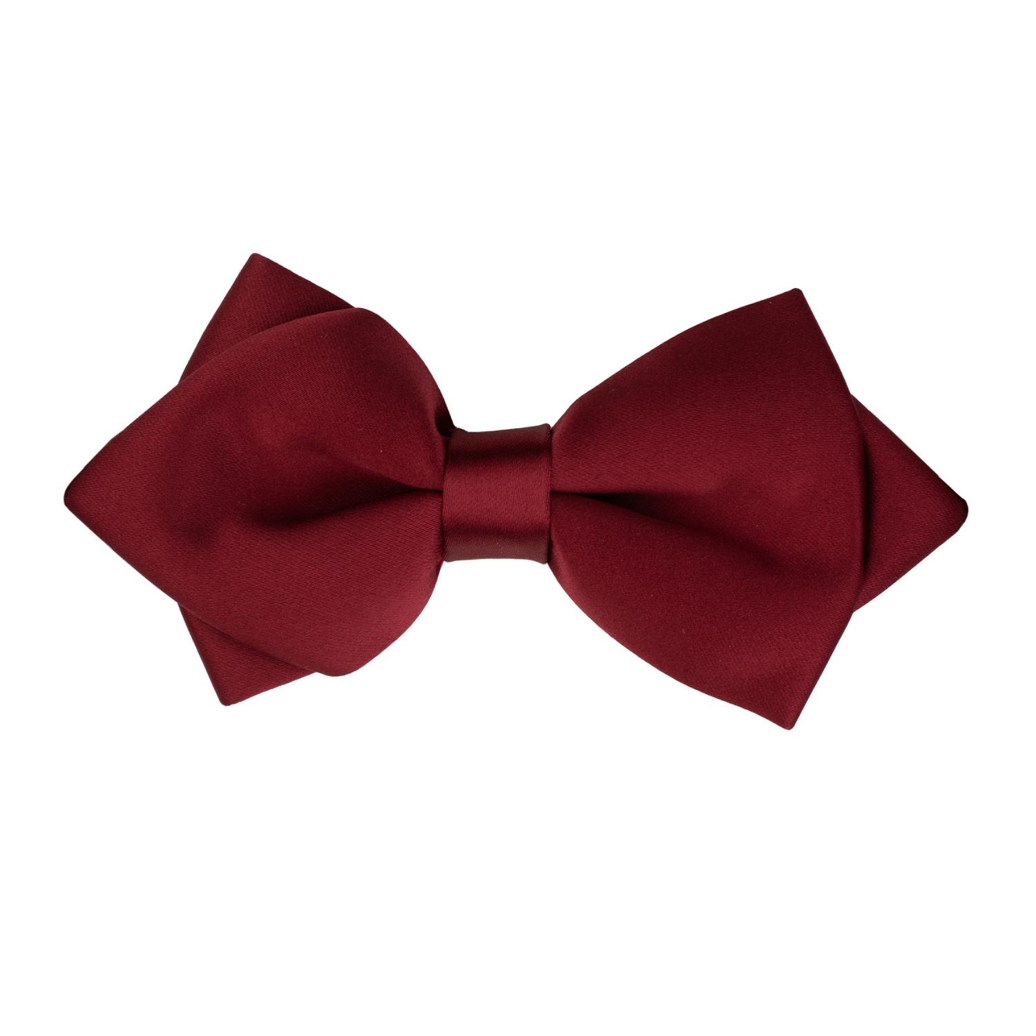 Maroon Diamond Tip Pre-Tied Bow Tie for Men