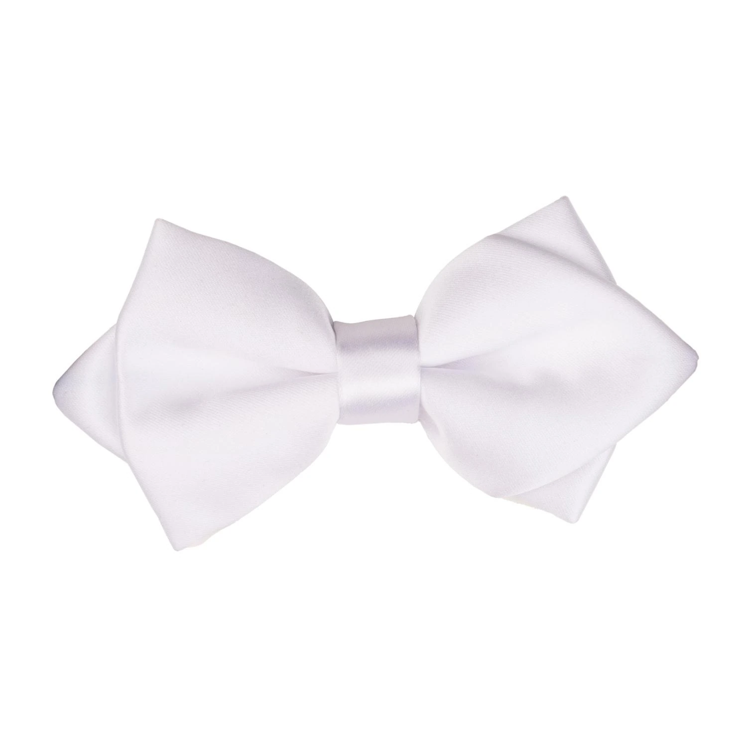 White Diamond Tip Pre-Tied Bow Tie for Men