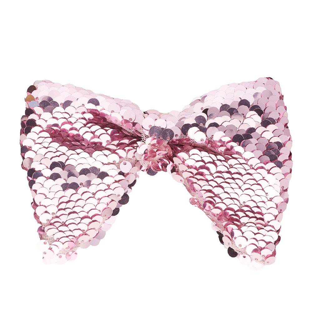 Pink Geometric Sequins Pre-Tied Bow Tie for Men