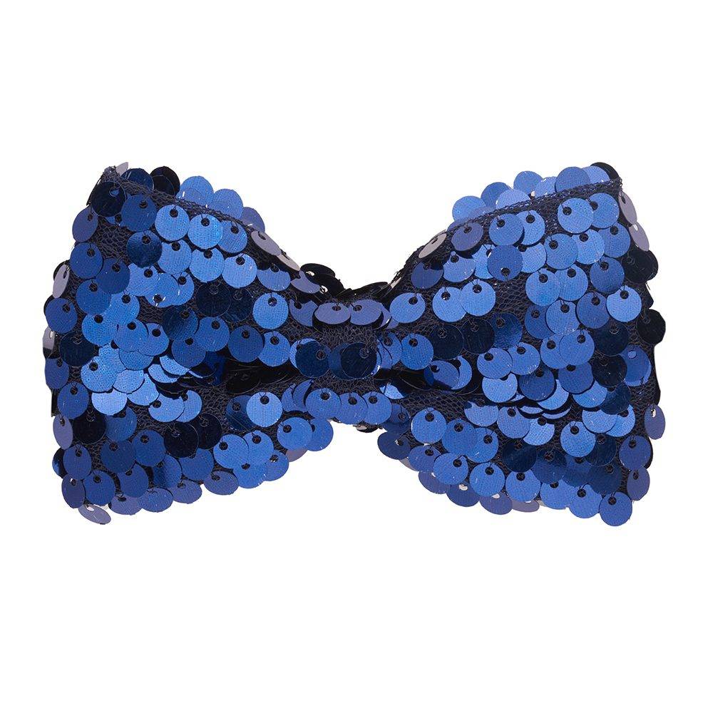 Blue Classic Sequins Pre-Tied Bow Tie for Men