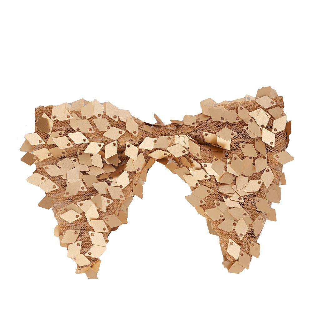 Gold Geometric Sequins Pre-Tied Bow Tie for Men