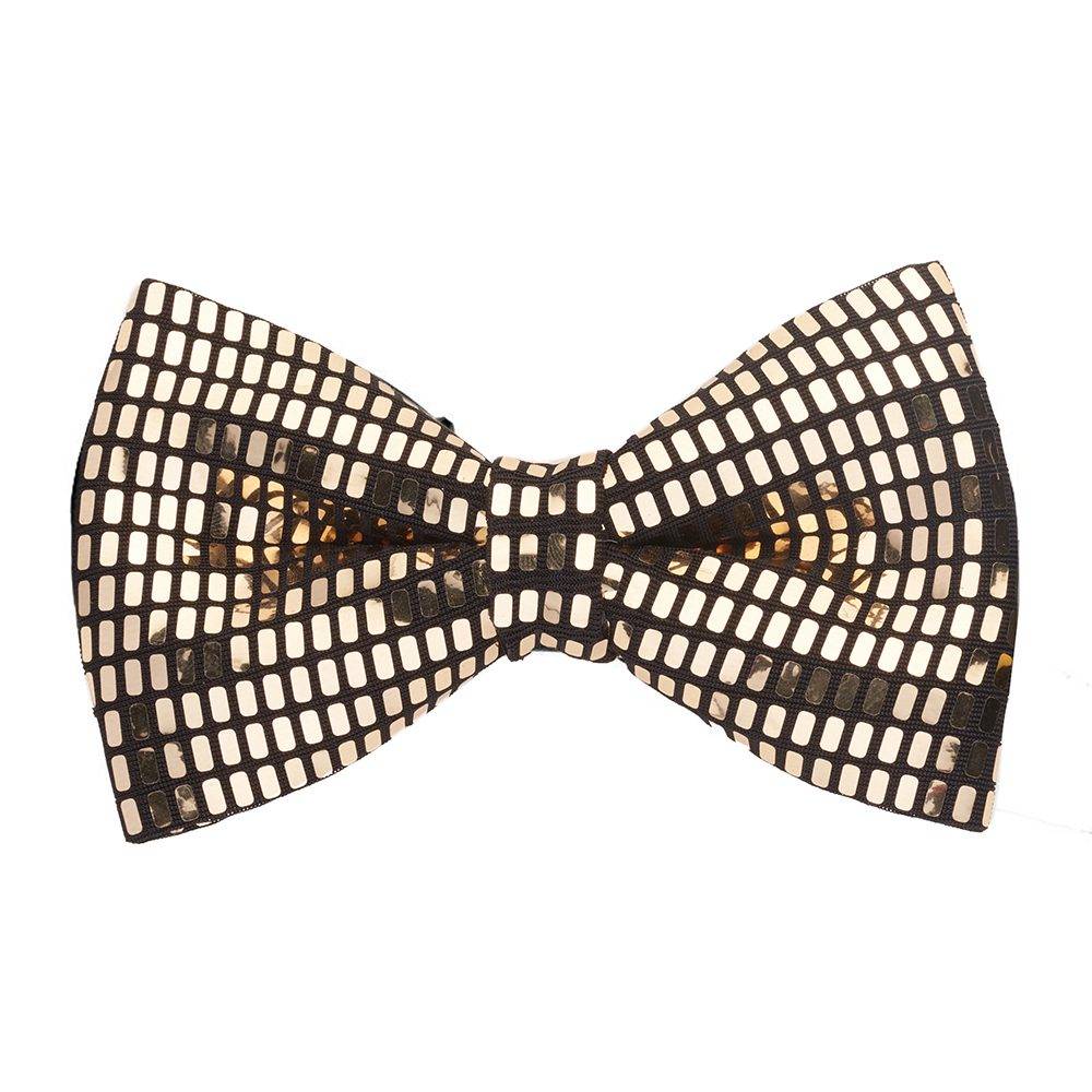 Gold Classic Sequins Pre-Tied Bow Tie for Men