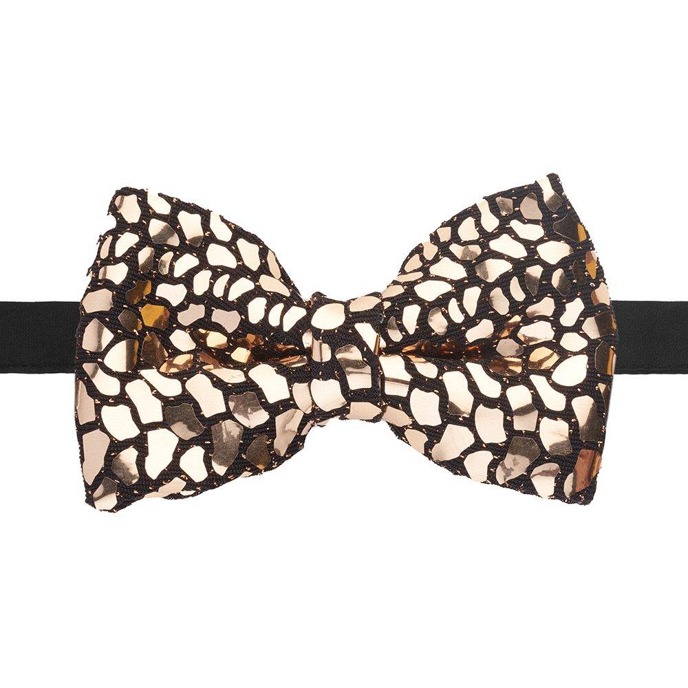 Gold Classic Sequins Pre-Tied Bow Tie for Men