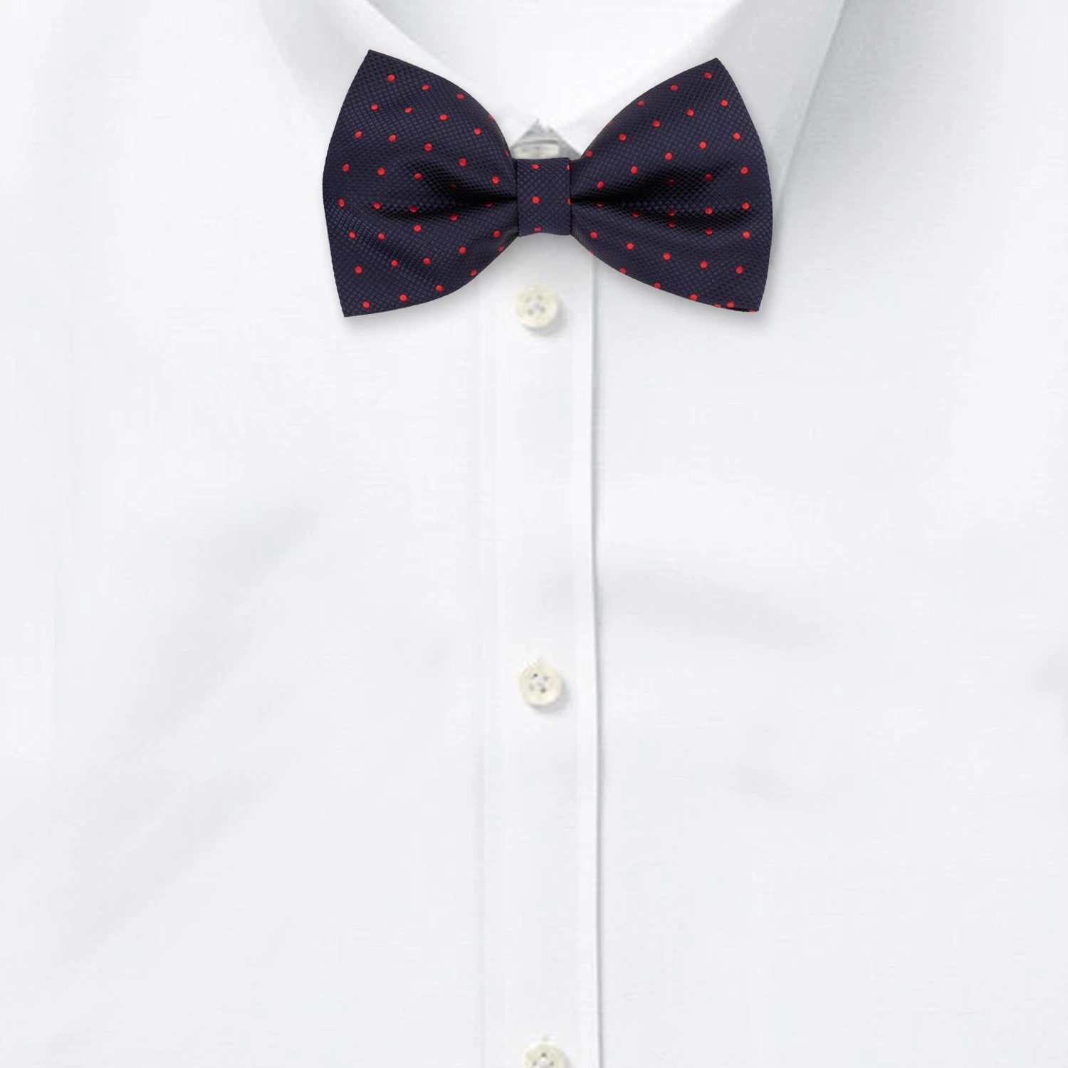 Blue Polka Dot Pre-Tied Bow Tie for Men