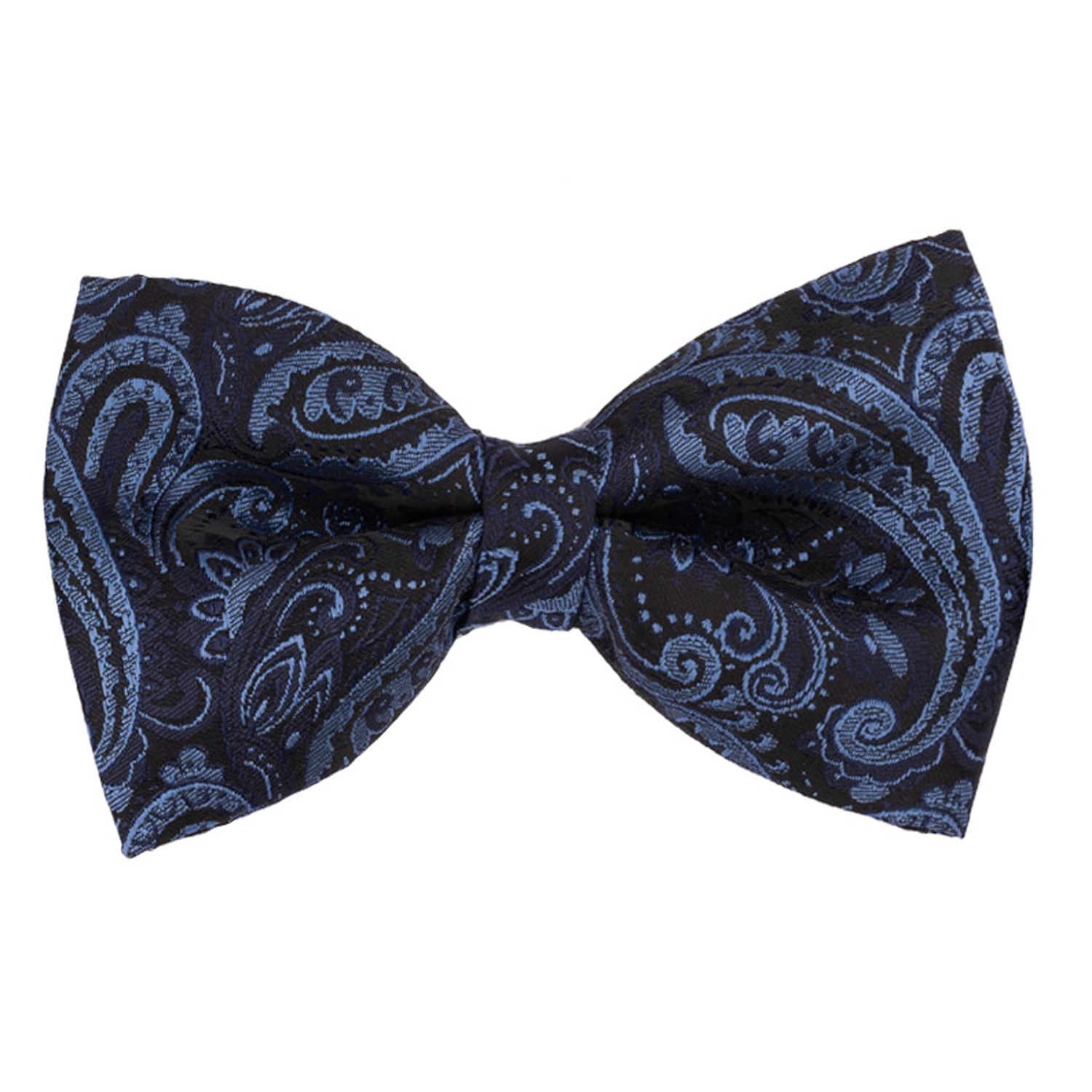 Blue Paisley Pre-Tied Bow Tie for Men
