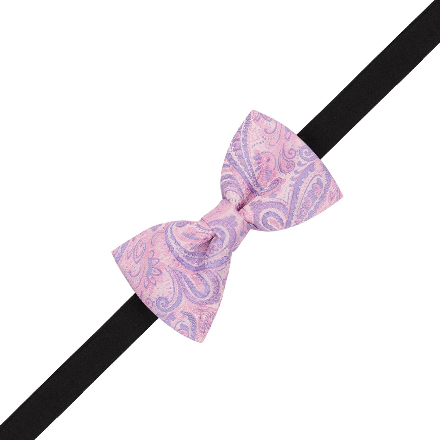 Pink Paisley Pre-Tied Bow Tie for Men