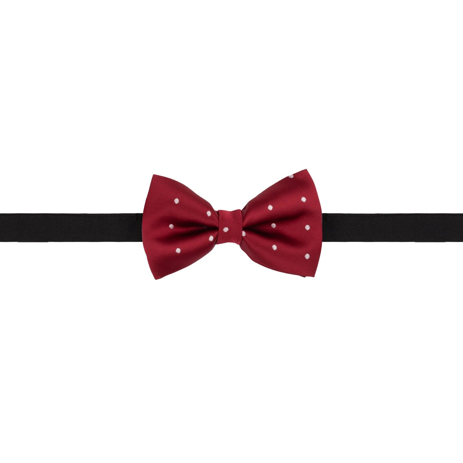 Burgundy Polka Dot Pre-Tied Bow Tie for Men