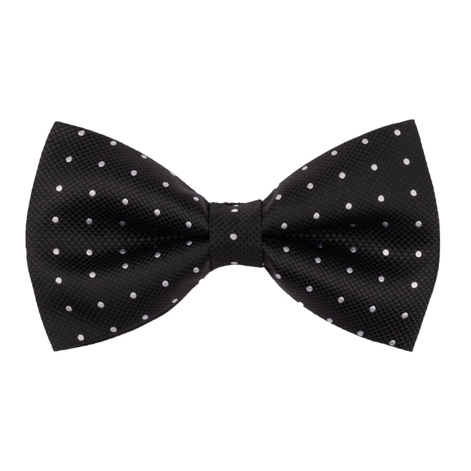 Black Polka Dot Pre-Tied Bow Tie for Men