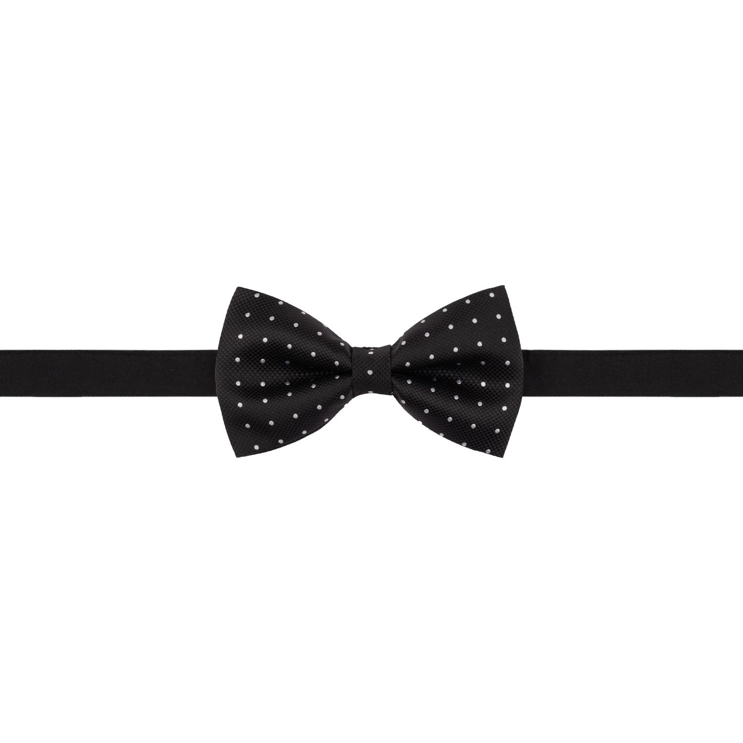 Black Polka Dot Pre-Tied Bow Tie for Men