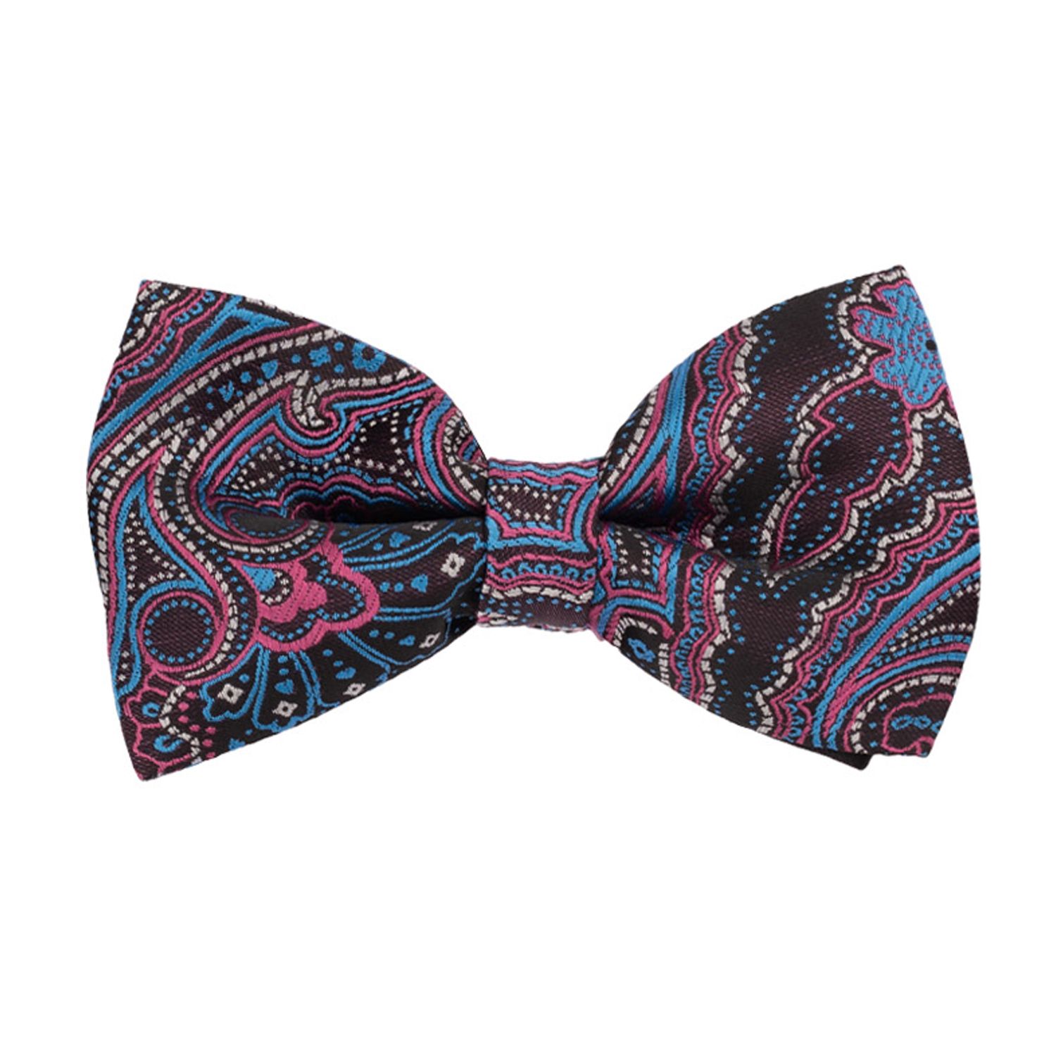 Purple Paisley Pre-Tied Bow Tie for Men