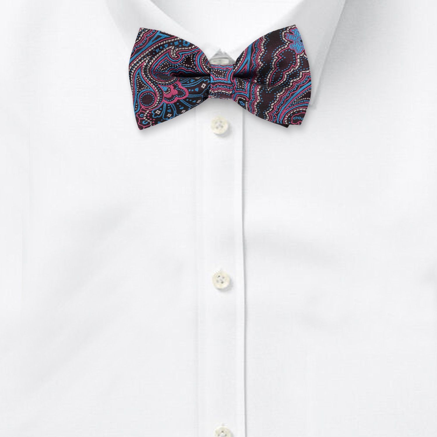 Purple Paisley Pre-Tied Bow Tie for Men