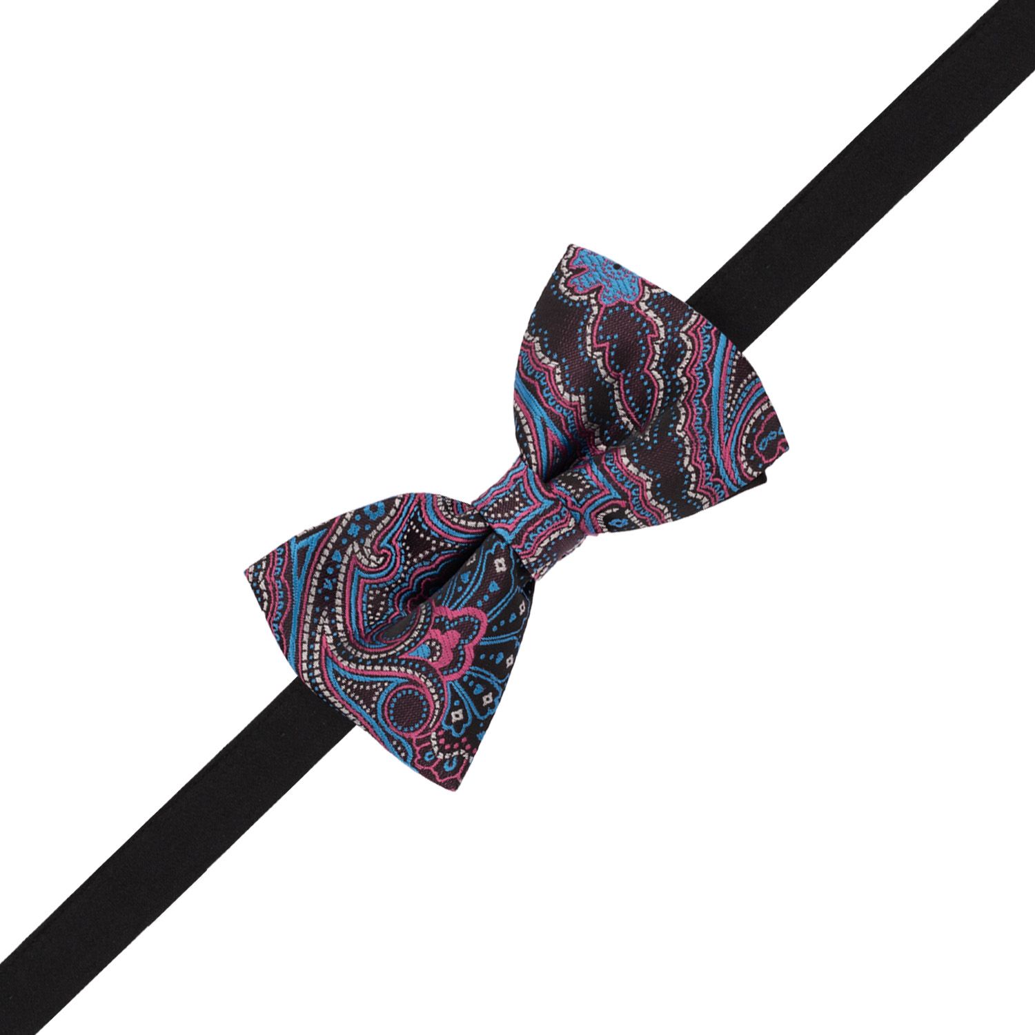 Purple Paisley Pre-Tied Bow Tie for Men