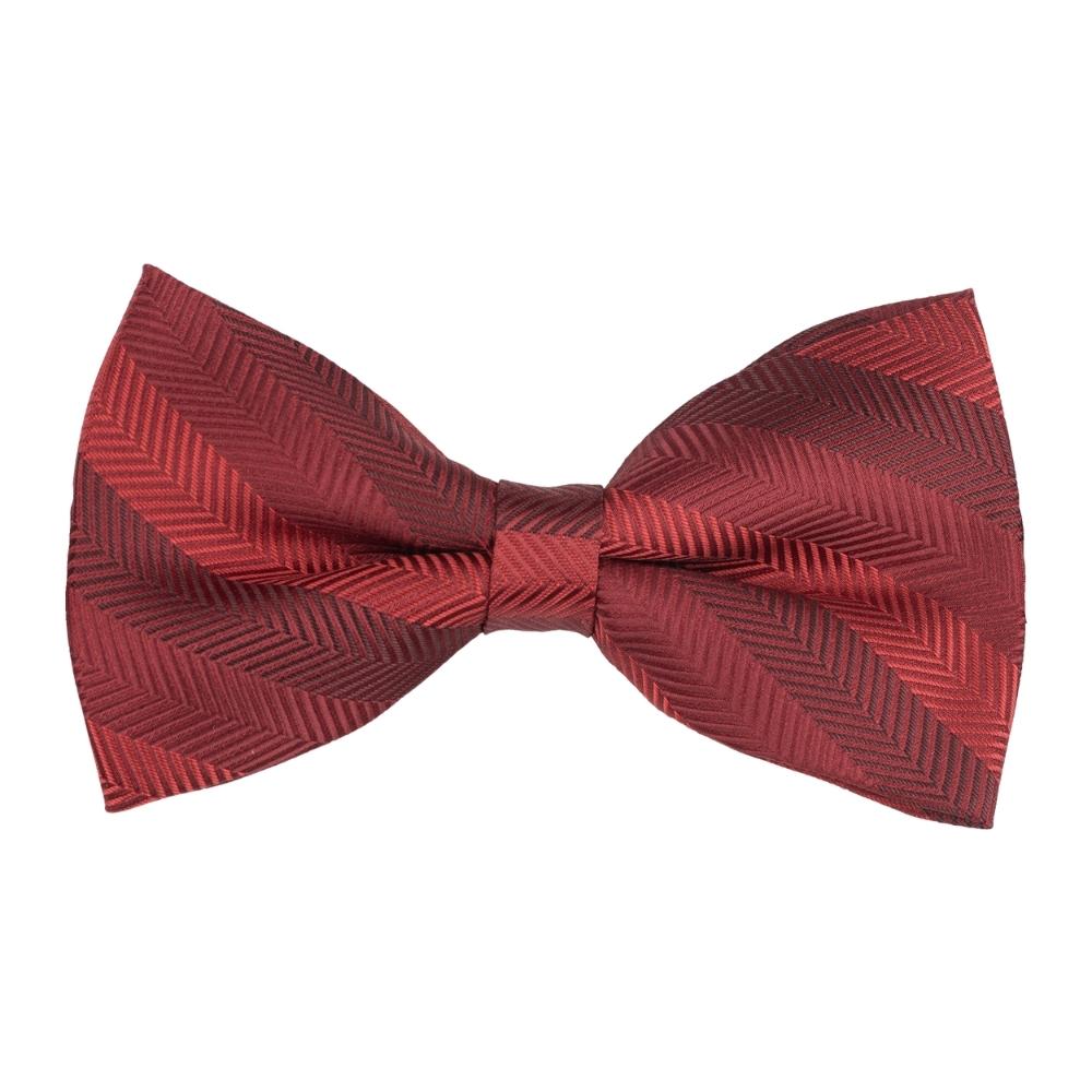 Red Striped Pre-Tied Bow Tie for Men