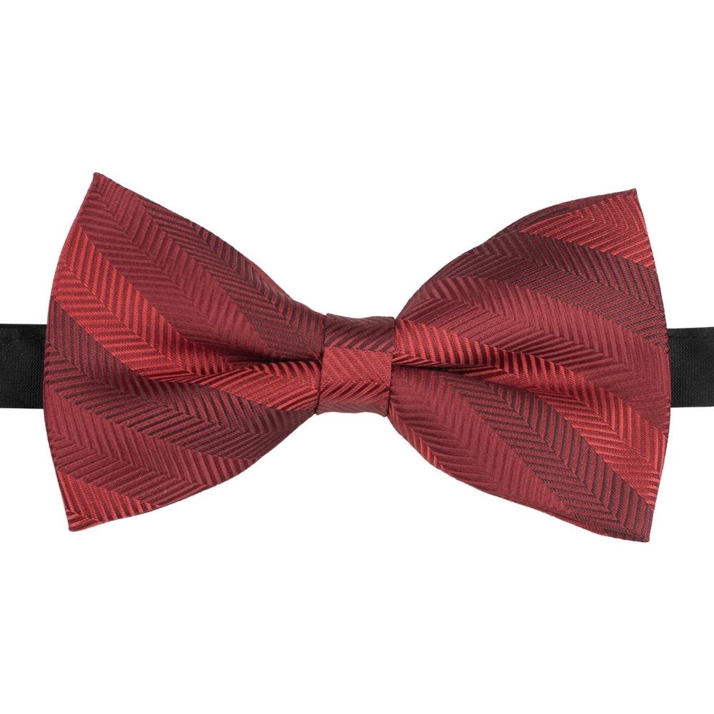 Red Striped Pre-Tied Bow Tie for Men