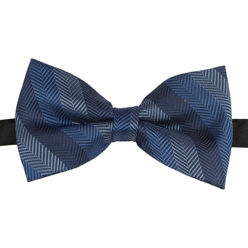 Blue Striped Pre-Tied Bow Tie for Men