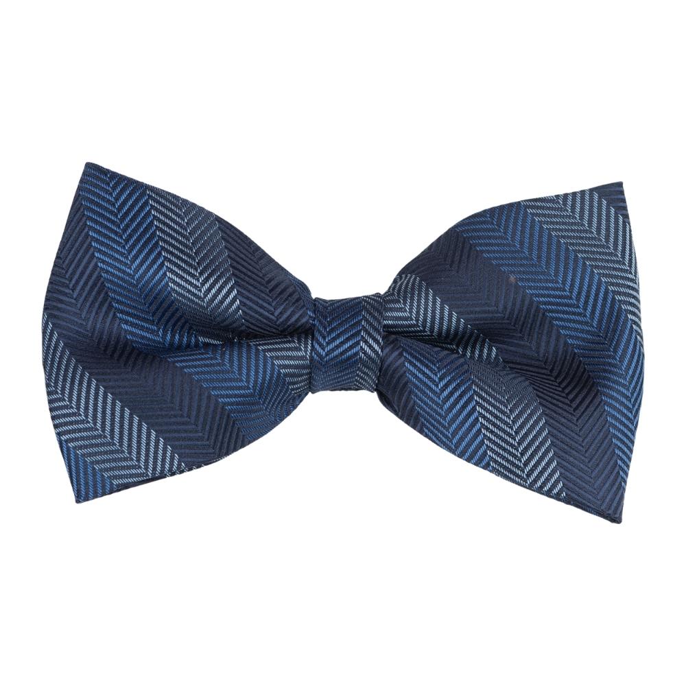 Blue Striped Pre-Tied Bow Tie for Men