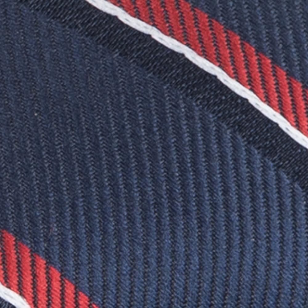 Navy Blue Striped Pre-Tied Bow Tie for Men