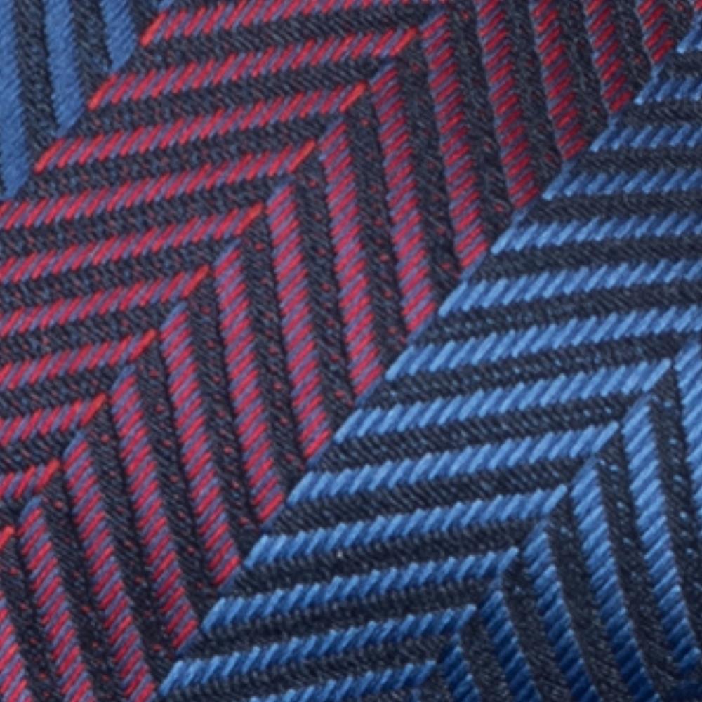 Blue Striped Pre-Tied Bow Tie for Men