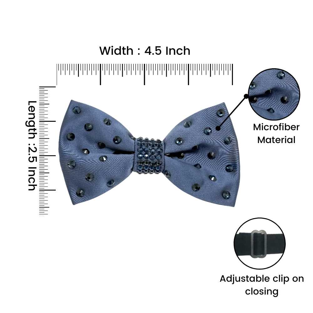 Blue Classic Pre-Tied Bow Tie for Men