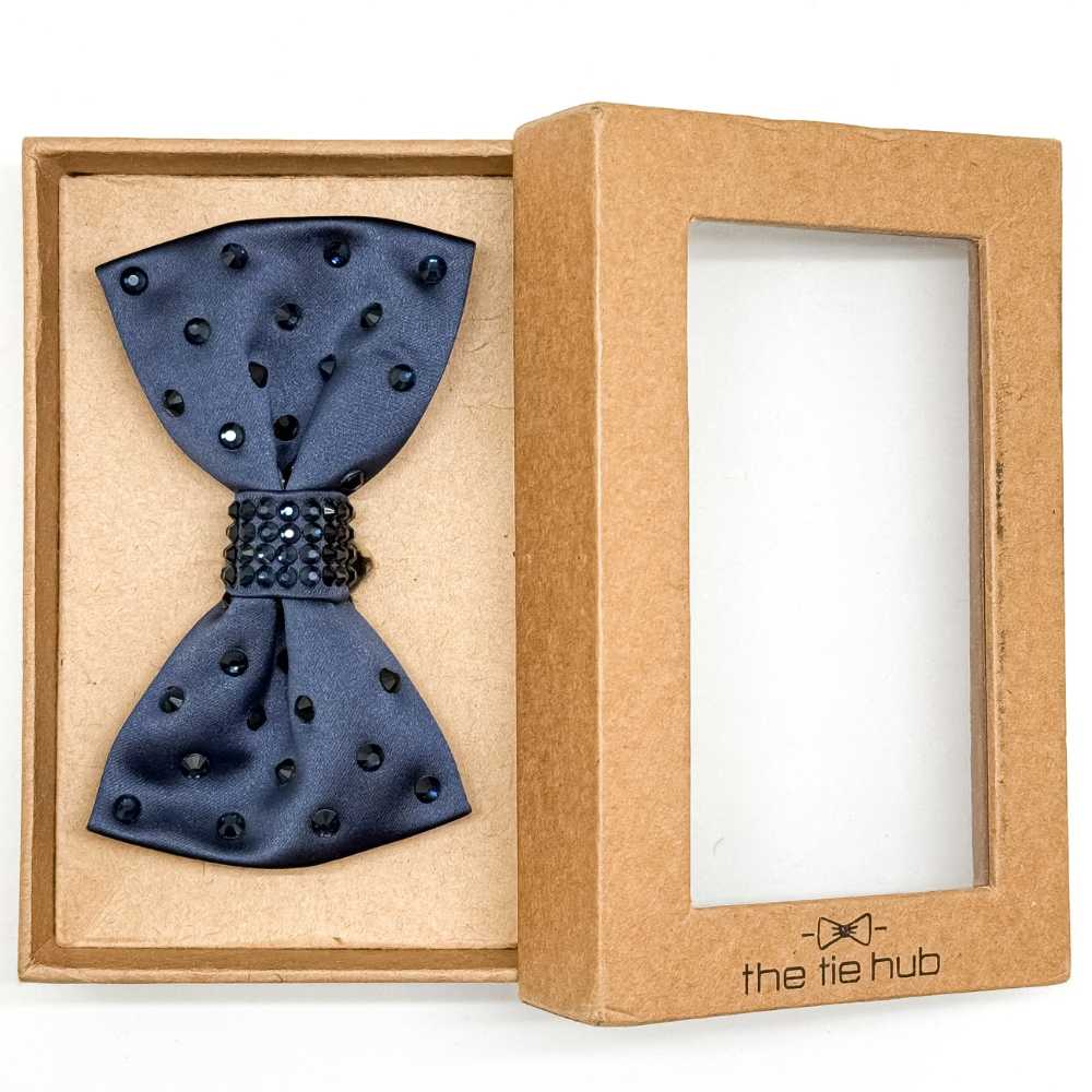 Blue Classic Pre-Tied Bow Tie for Men