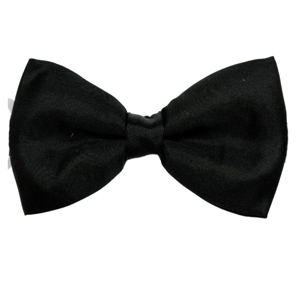 Black Silk Pre-Tied Bow Tie for Men