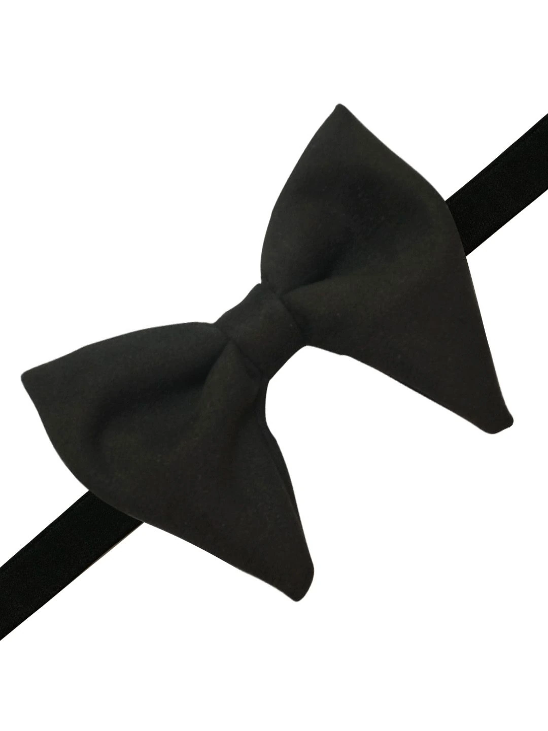 Black Suede Pre-Tied Bow Tie for Men