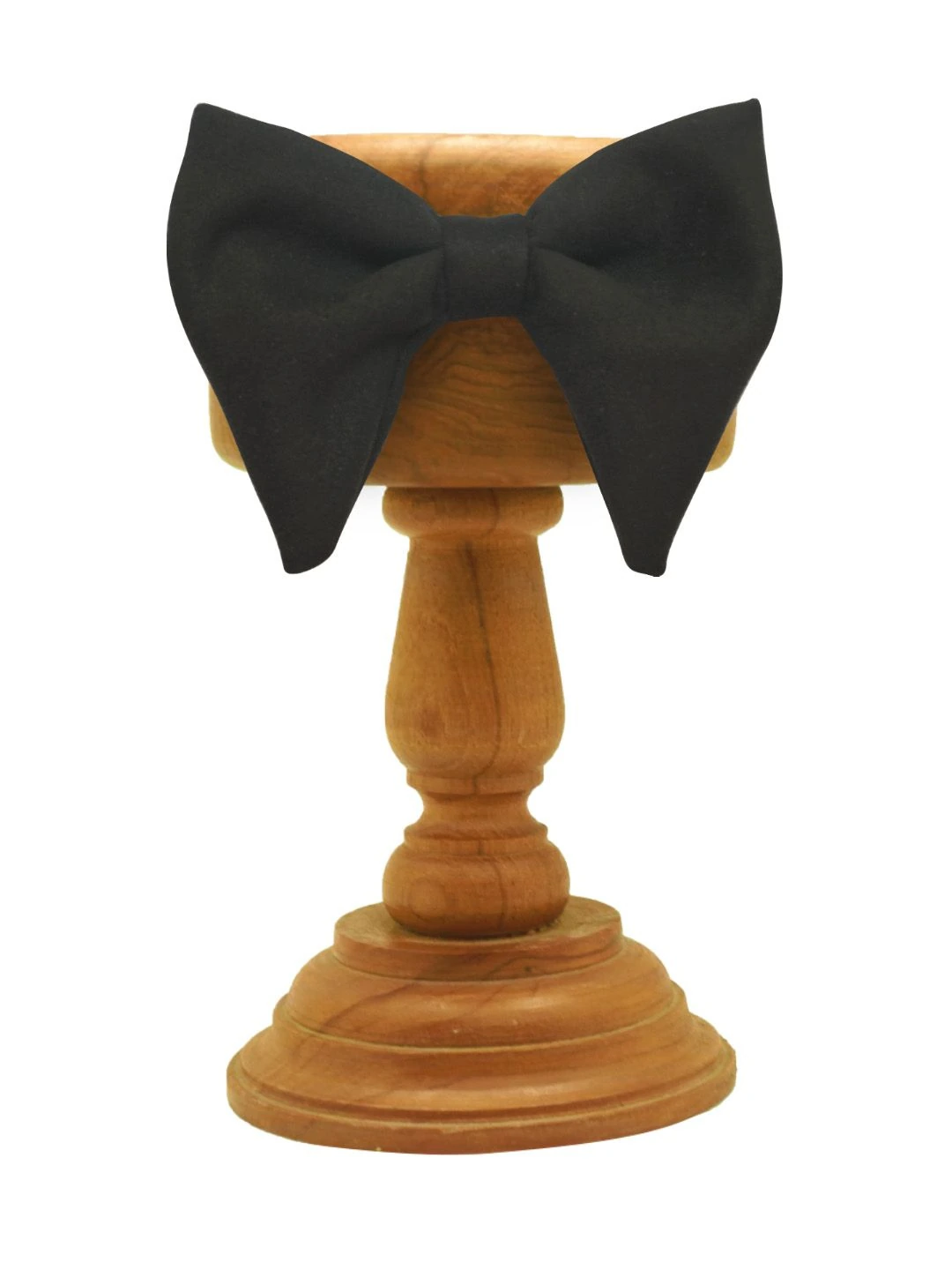 Black Suede Pre-Tied Bow Tie for Men