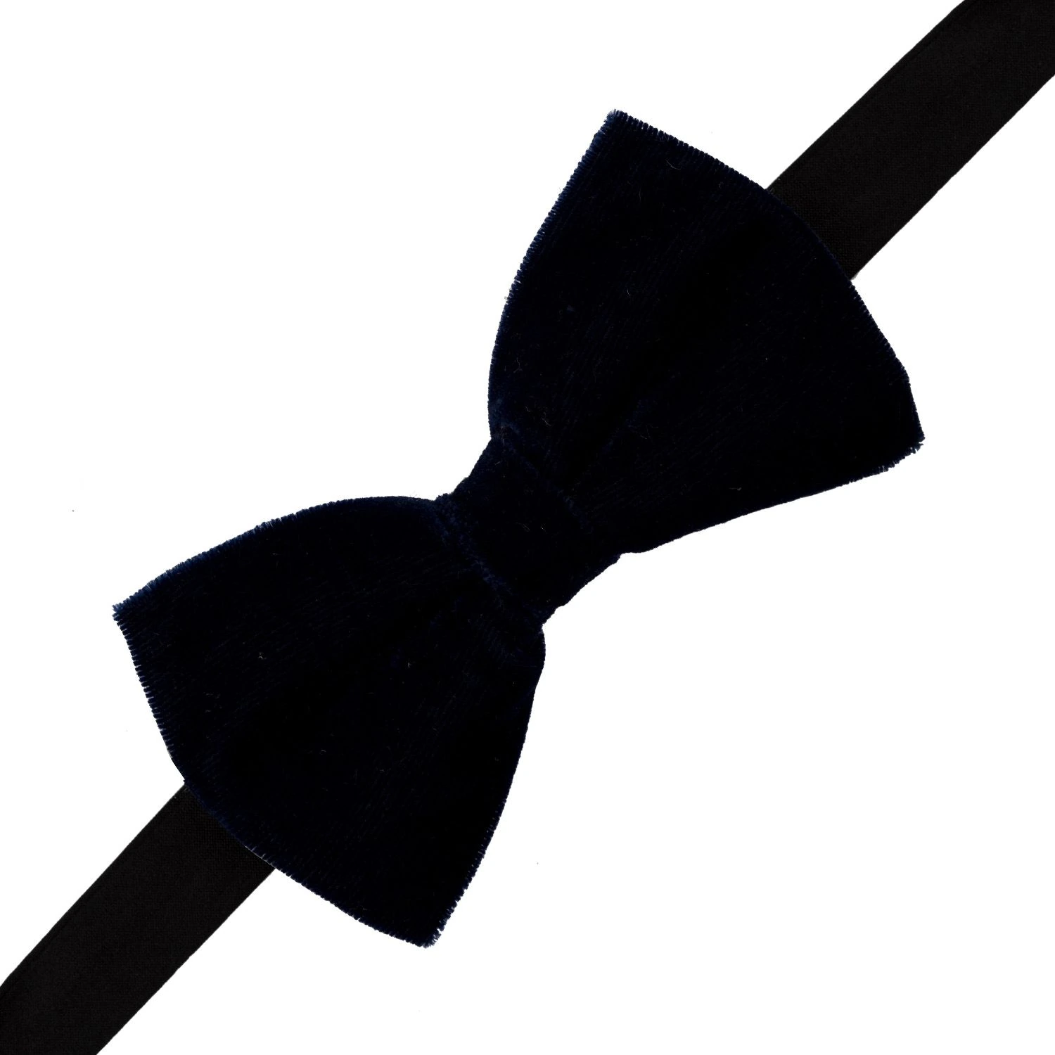 Black Suede Pre-Tied Bow Tie for Men