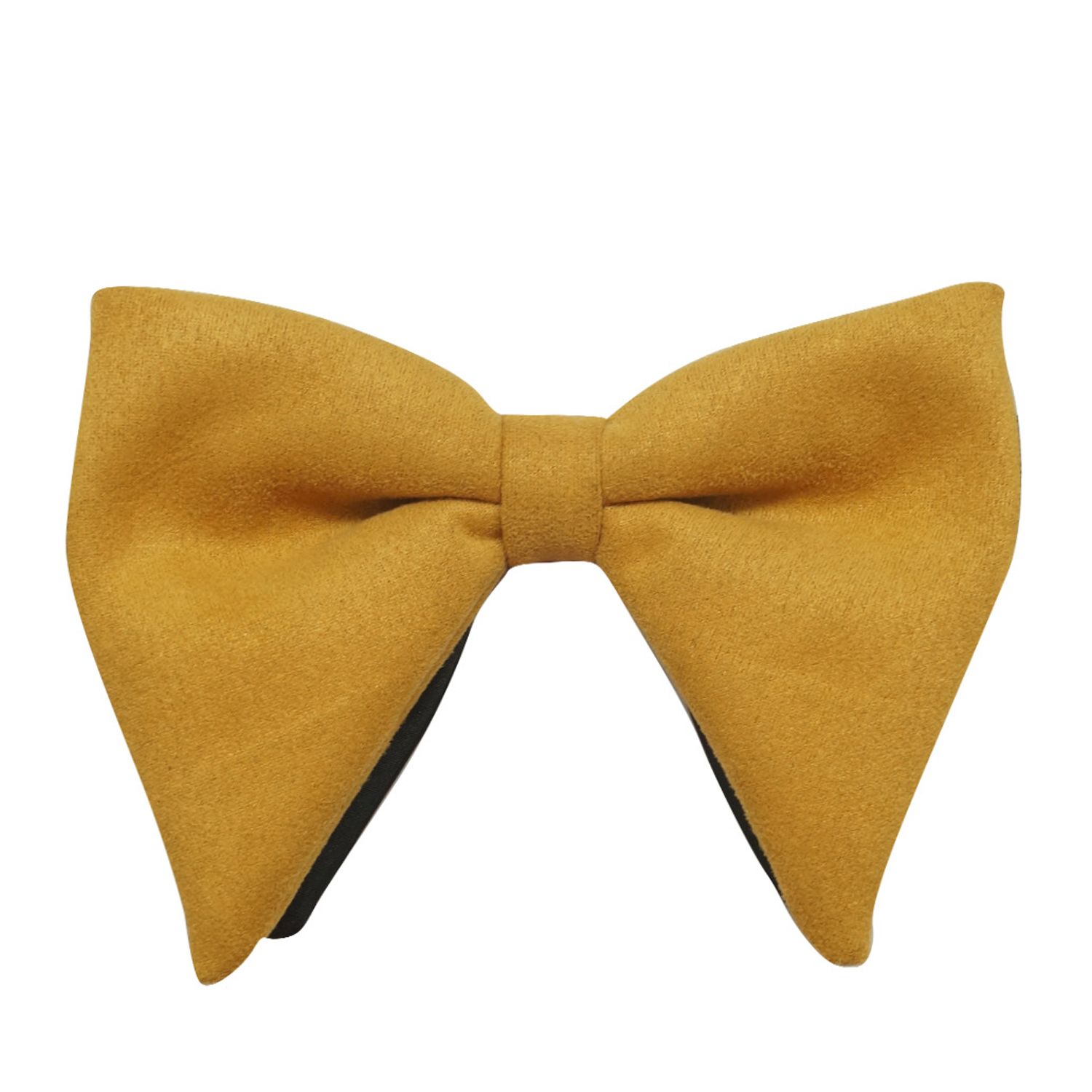 Yellow Suede Pre-Tied Bow Tie for Men