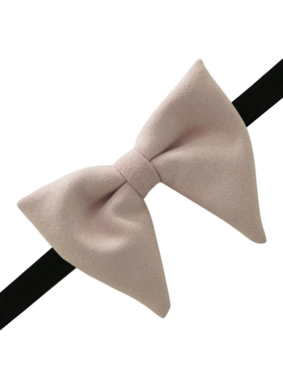 Pink Suede Pre-Tied Bow Tie for Men