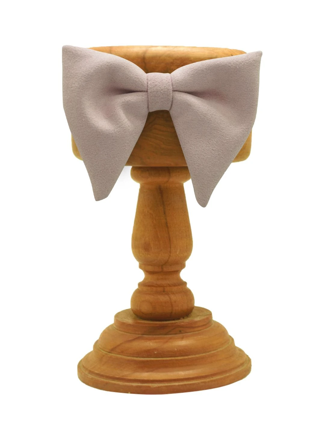 Pink Suede Pre-Tied Bow Tie for Men