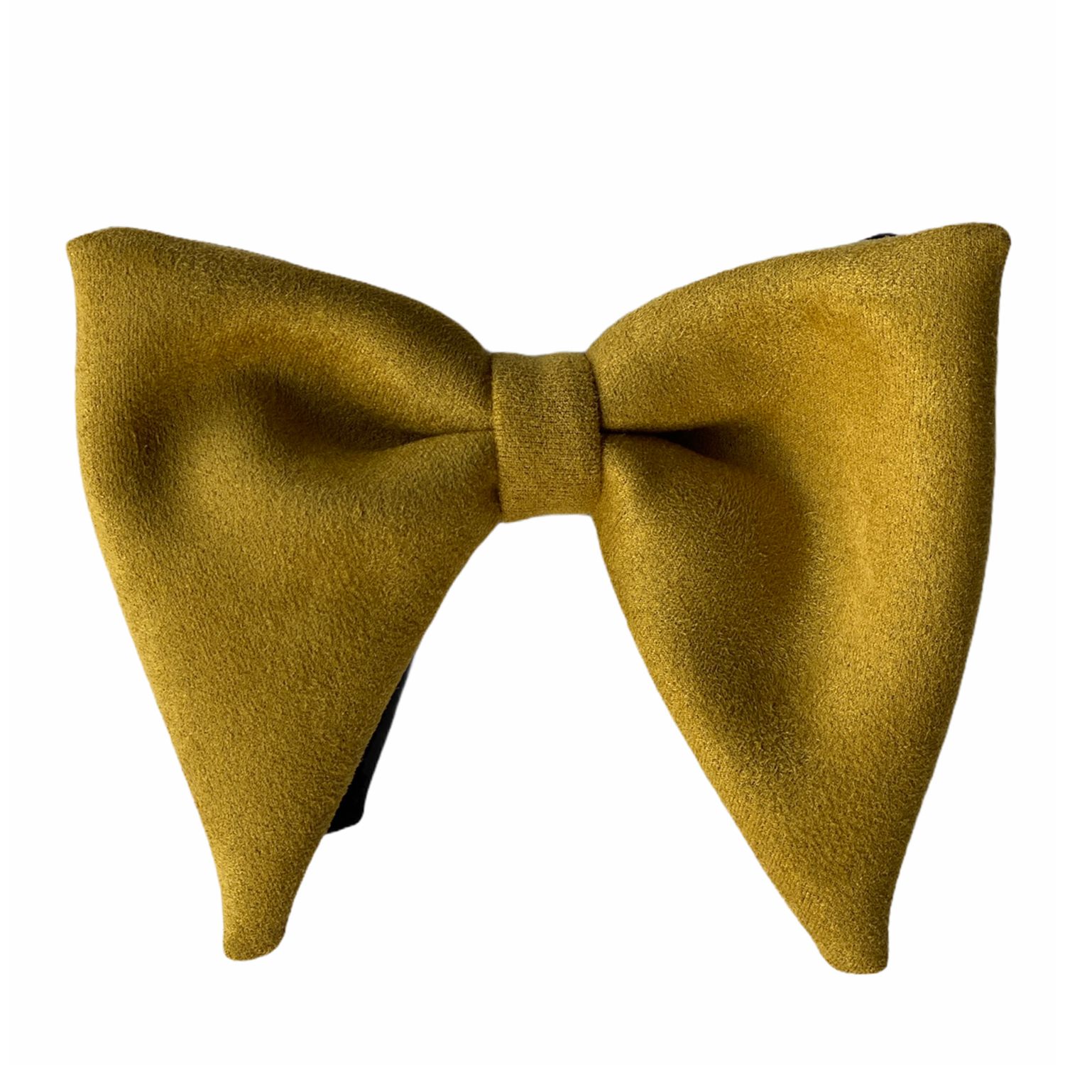 Yellow Suede Pre-Tied Bow Tie for Men