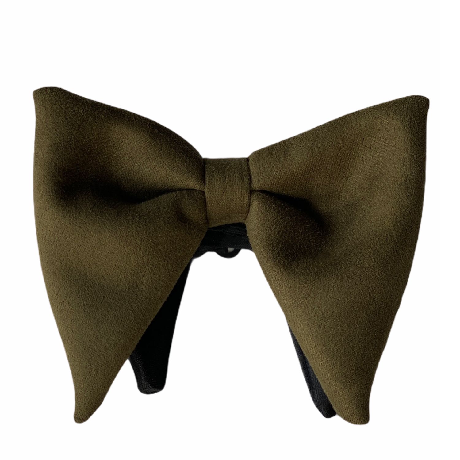 Green Suede Pre-Tied Bow Tie for Men