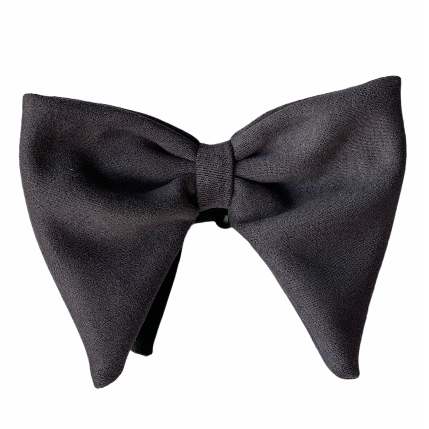 Grey Suede Pre-Tied Bow Tie for Men