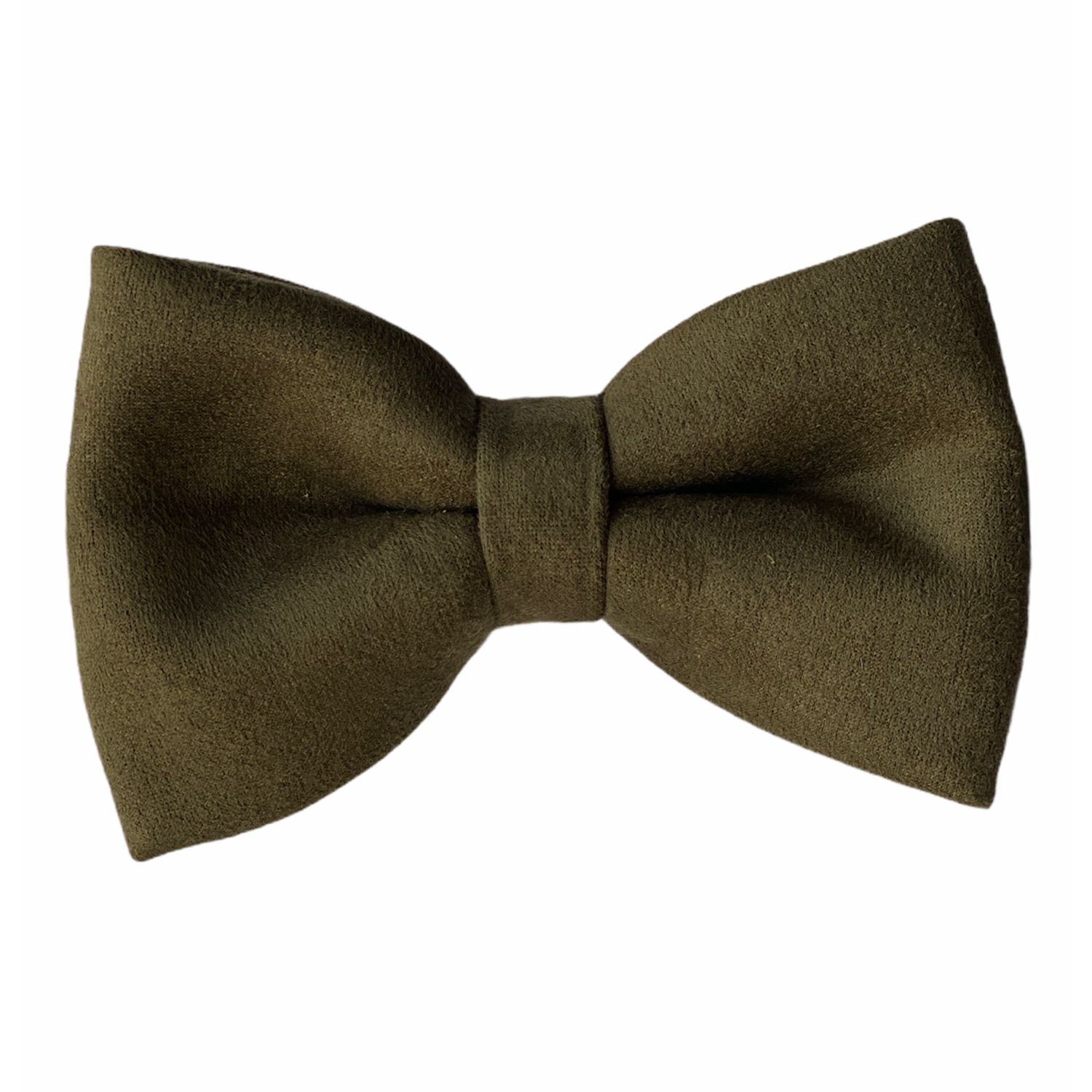 Green Suede Pre-Tied Bow Tie for Men