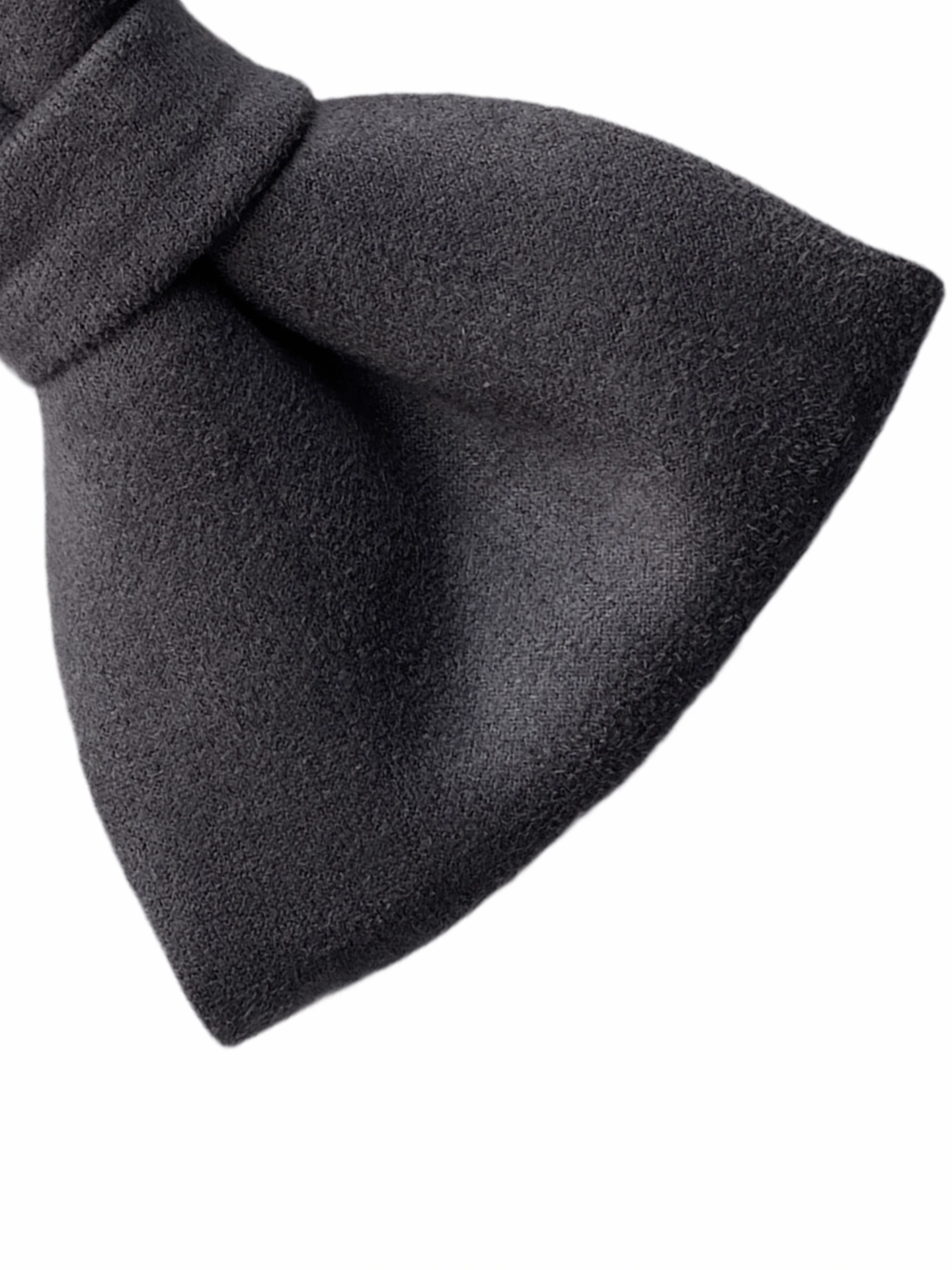Grey Suede Pre-Tied Bow Tie for Men