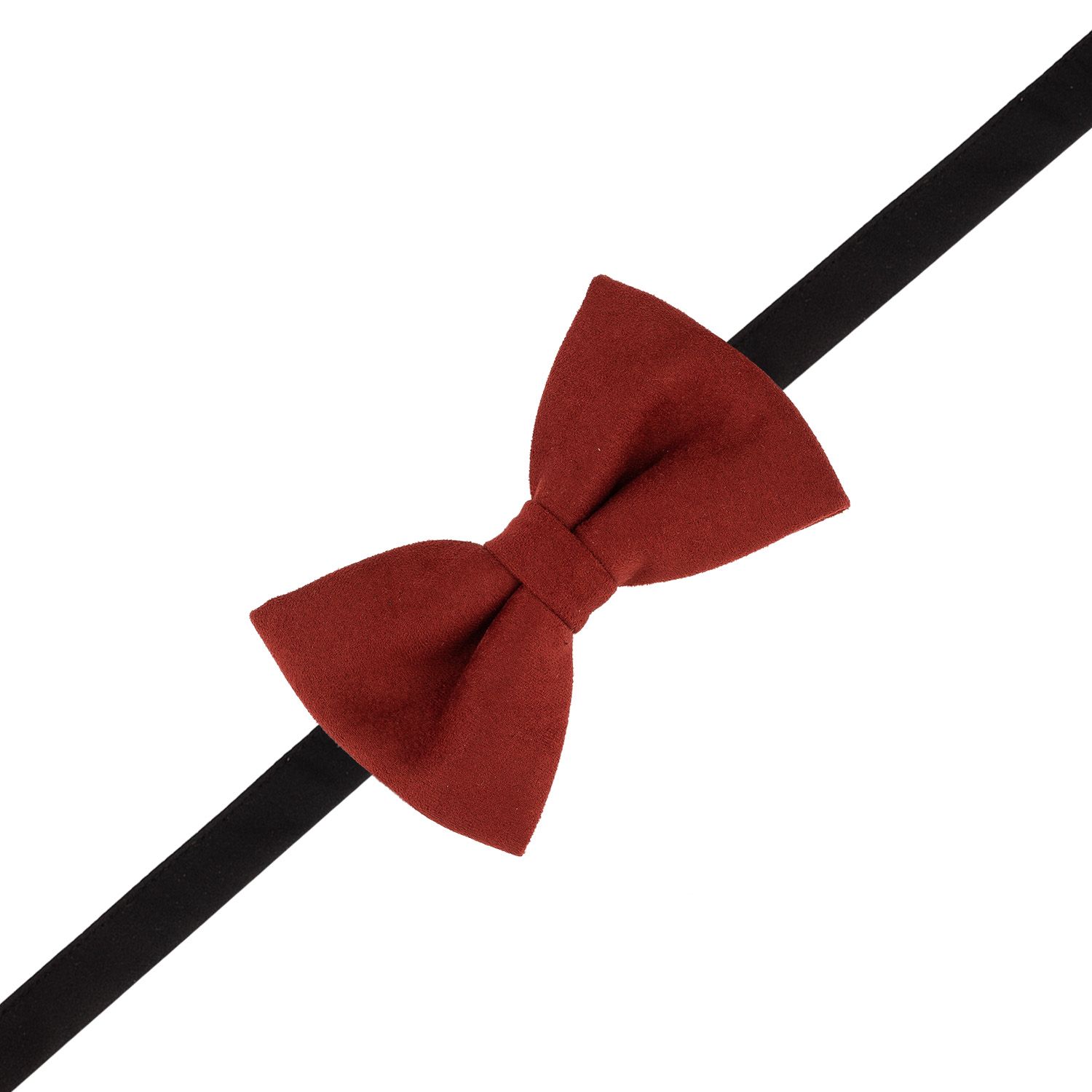 Brown Suede Pre-Tied Bow Tie for Men
