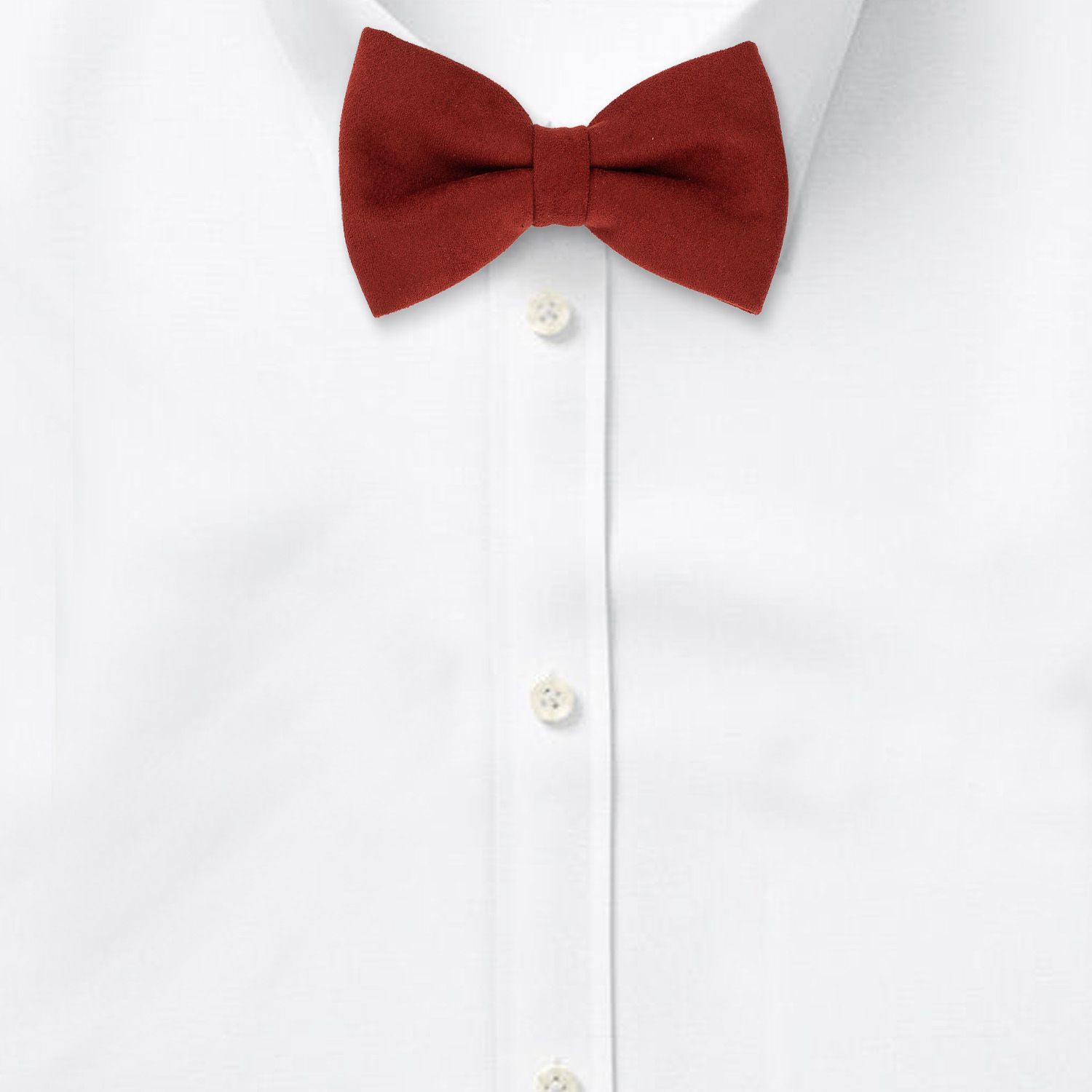 Brown Suede Pre-Tied Bow Tie for Men