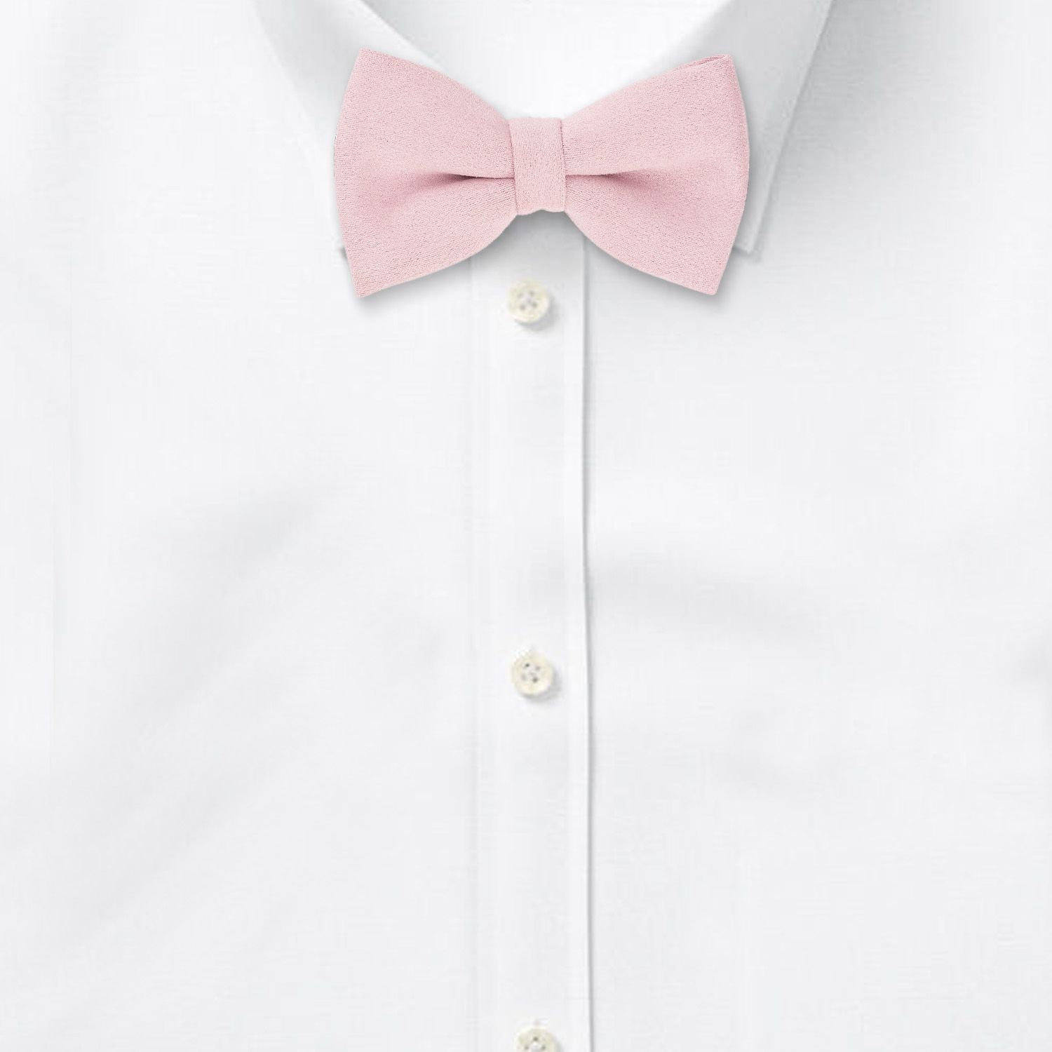 Pink Suede Pre-Tied Bow Tie for Men
