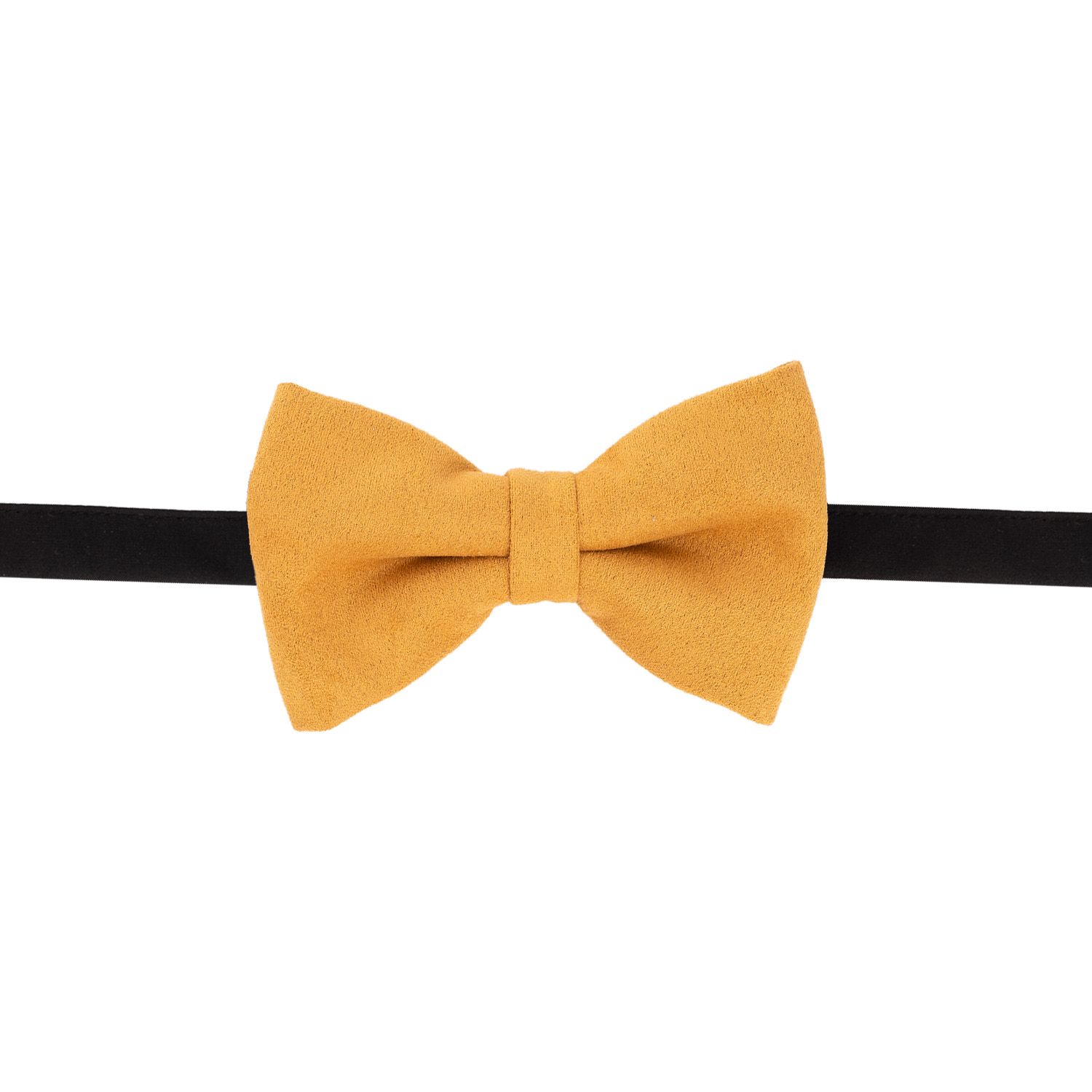 Yellow Suede Pre-Tied Bow Tie for Men