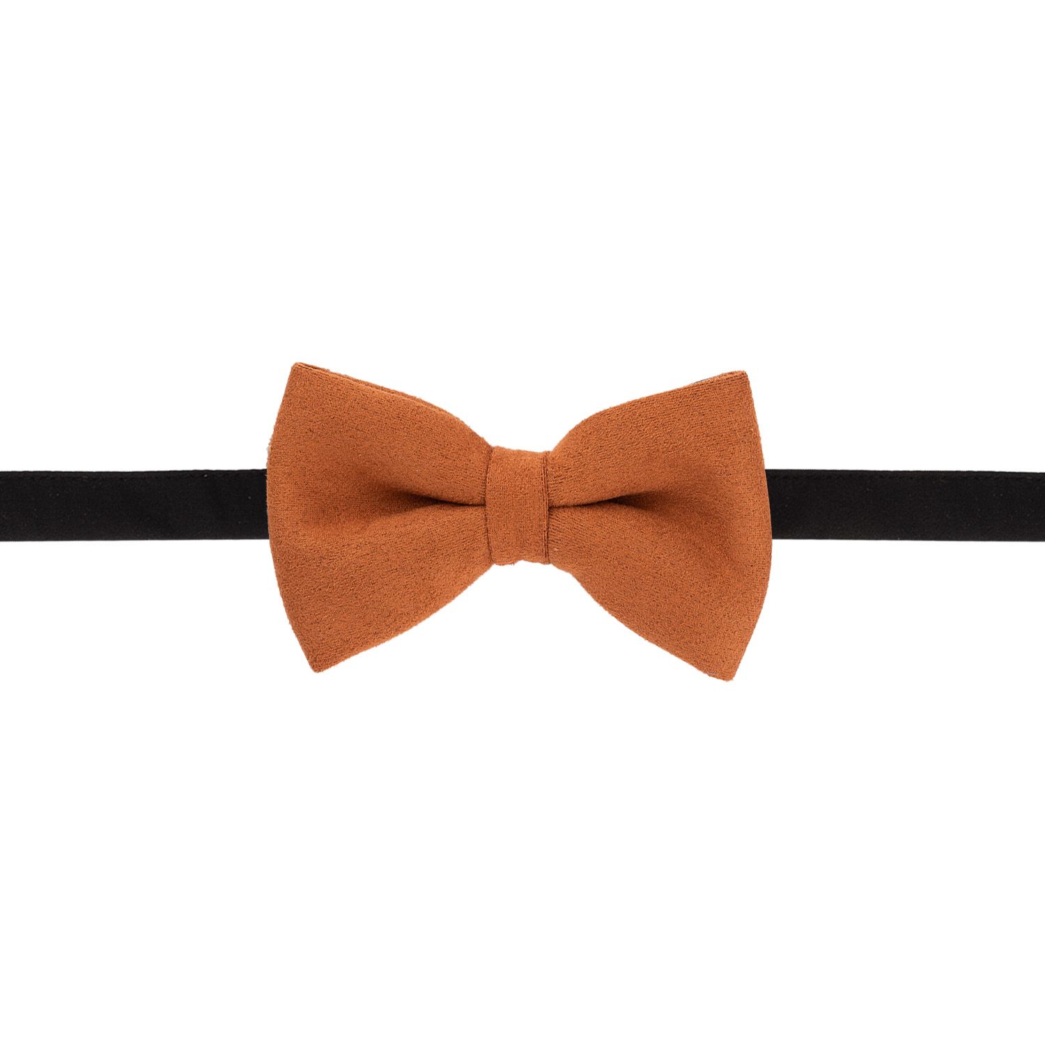 Orange Suede Pre-Tied Bow Tie for Men