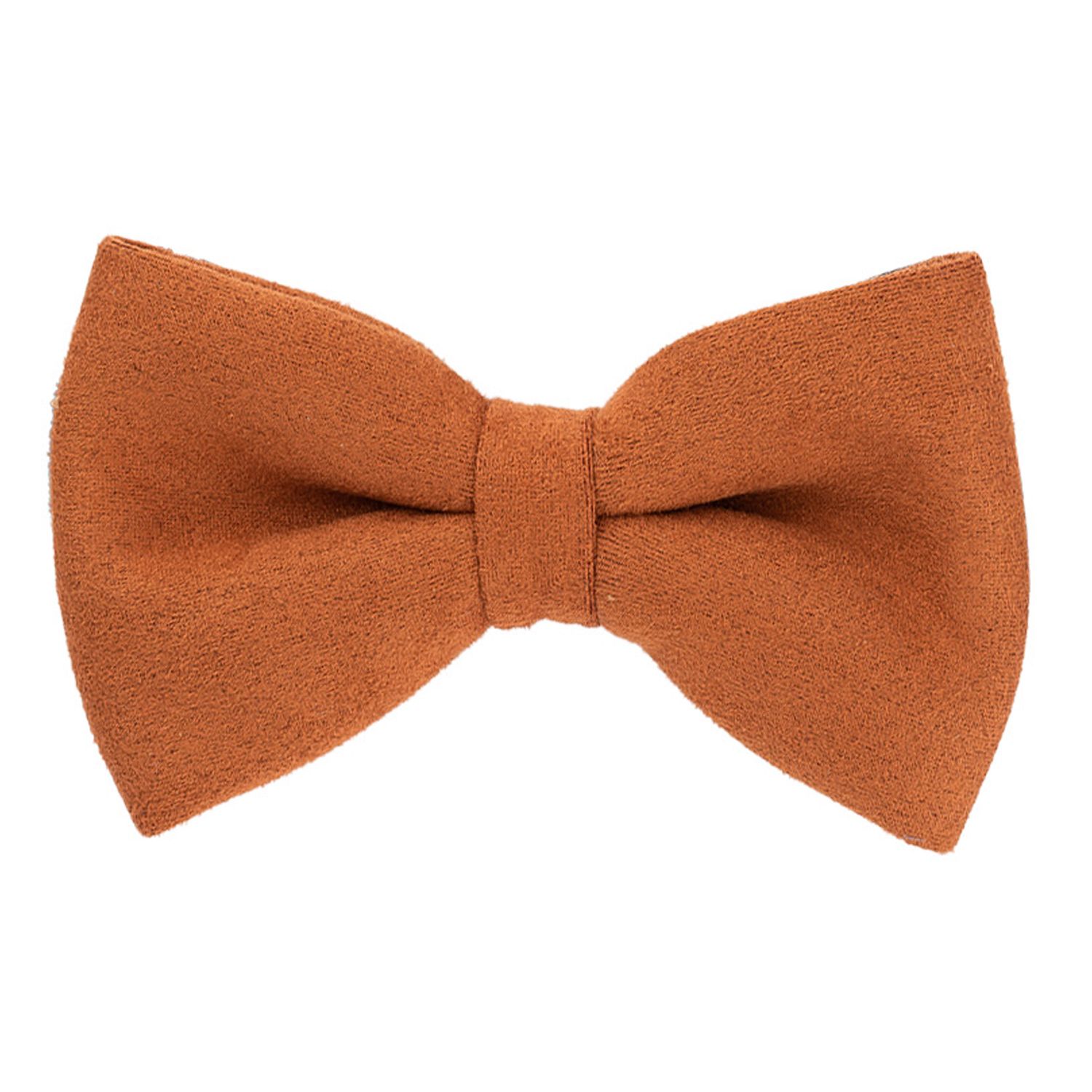 Orange Suede Pre-Tied Bow Tie for Men