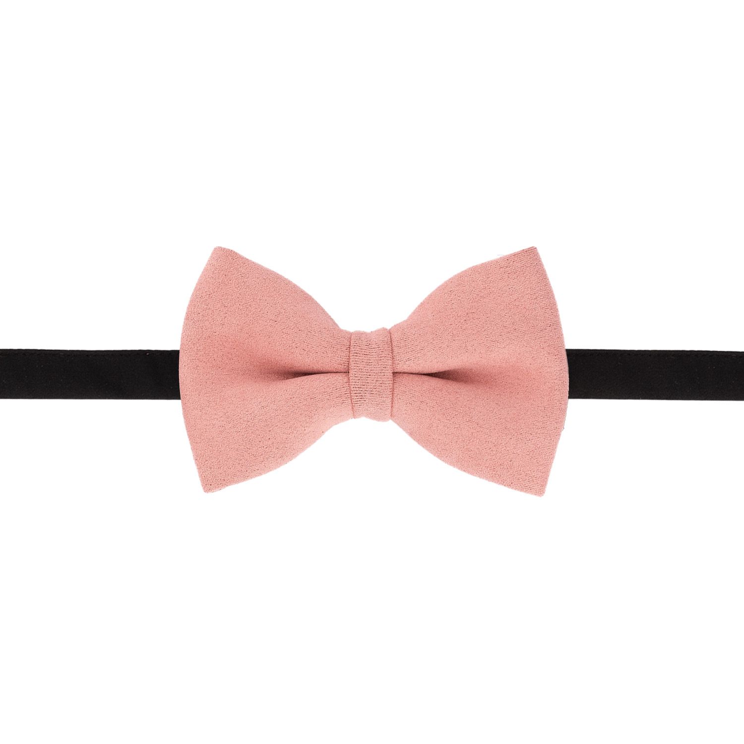 Pink Suede Pre-Tied Bow Tie for Men