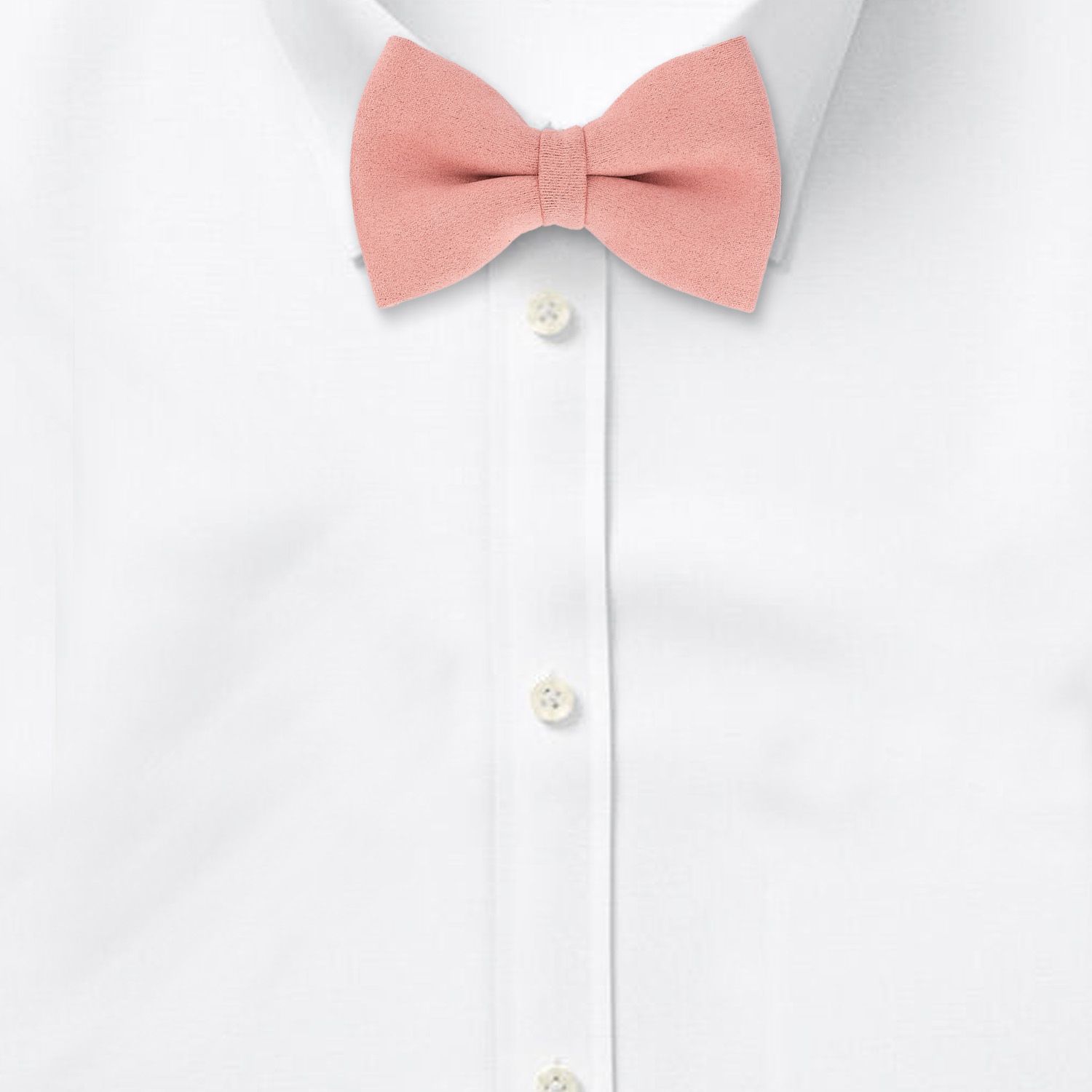 Pink Suede Pre-Tied Bow Tie for Men